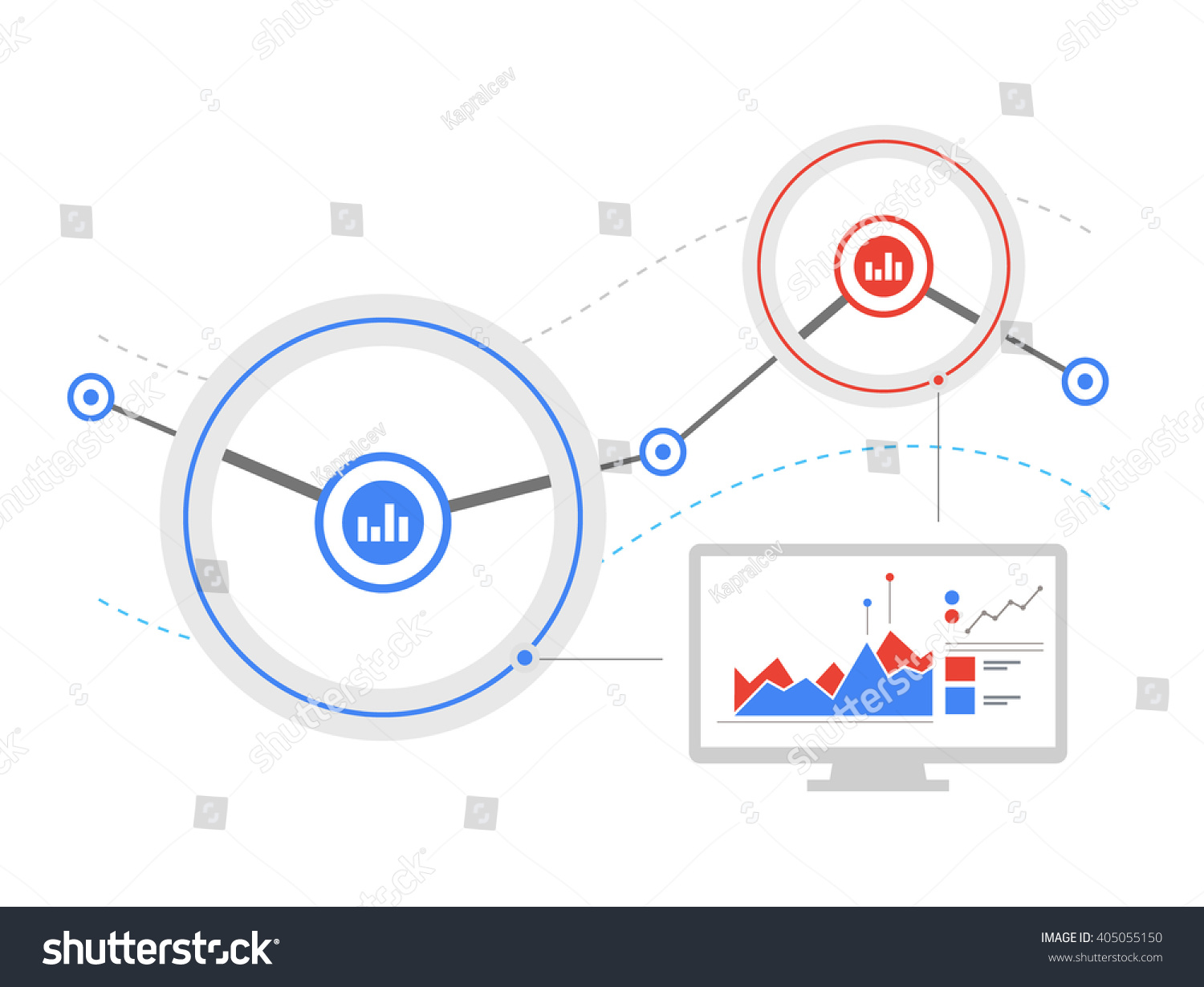 Data Flow Analysis Analytics Dashboard Stock Vector (Royalty Free ...