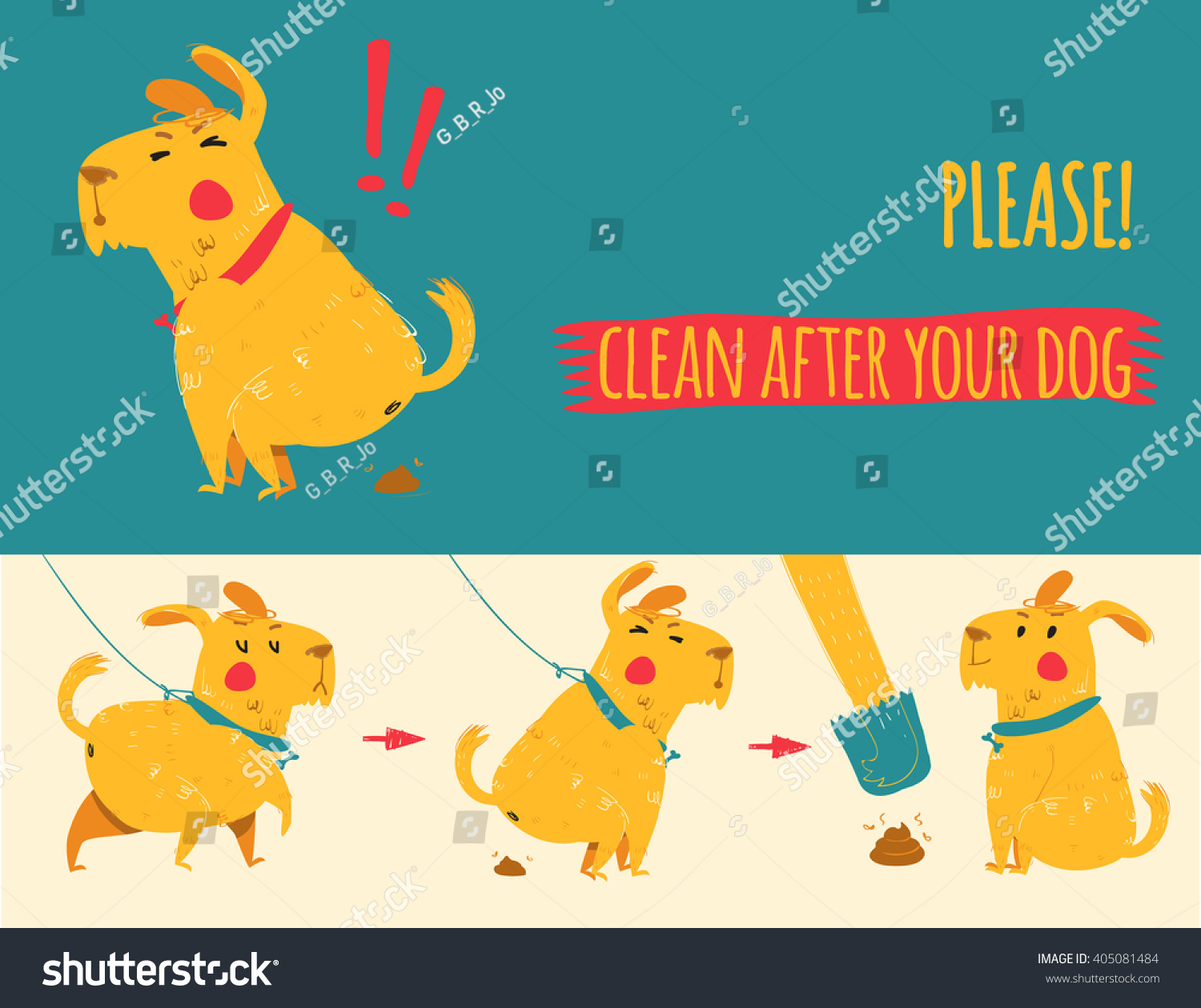 Clean After Your Dog Stock Vector (Royalty Free) 405081484 | Shutterstock