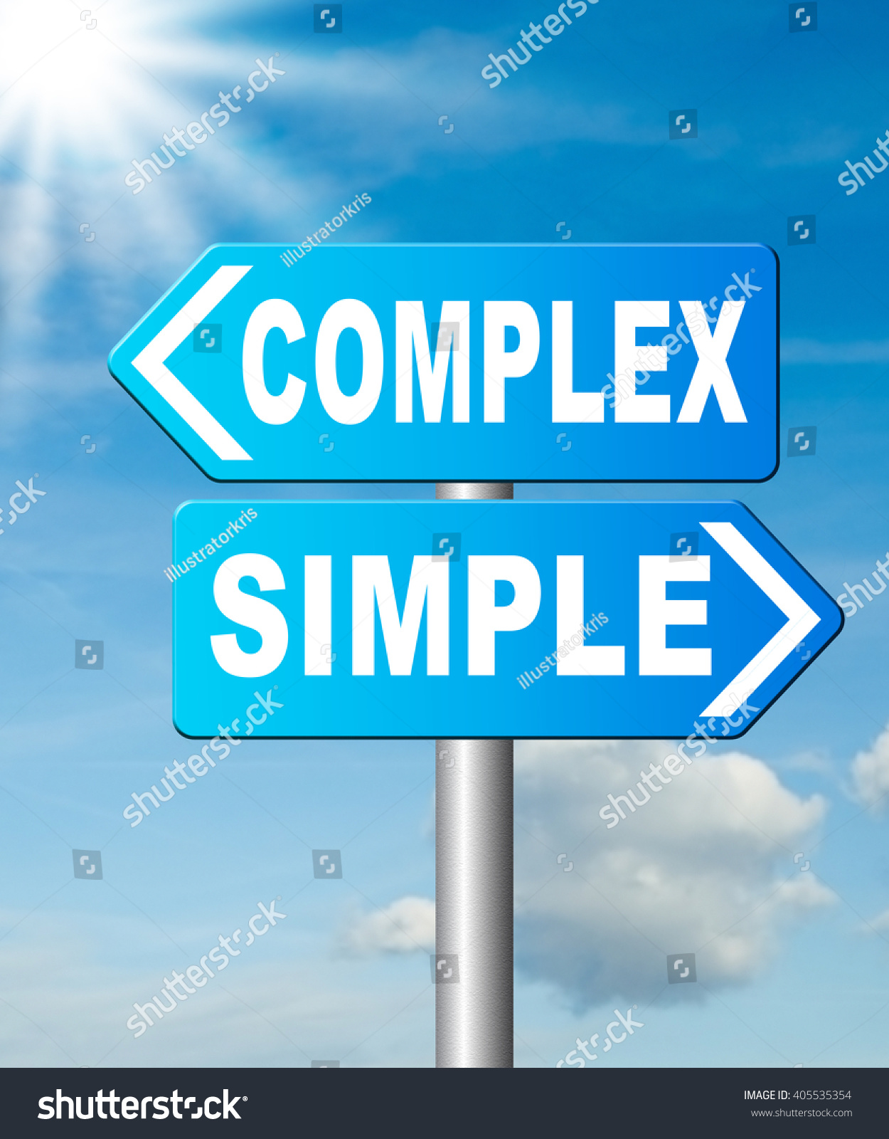 Simple Complex Keep Easy Simplify Solve Stock Illustration 405535354