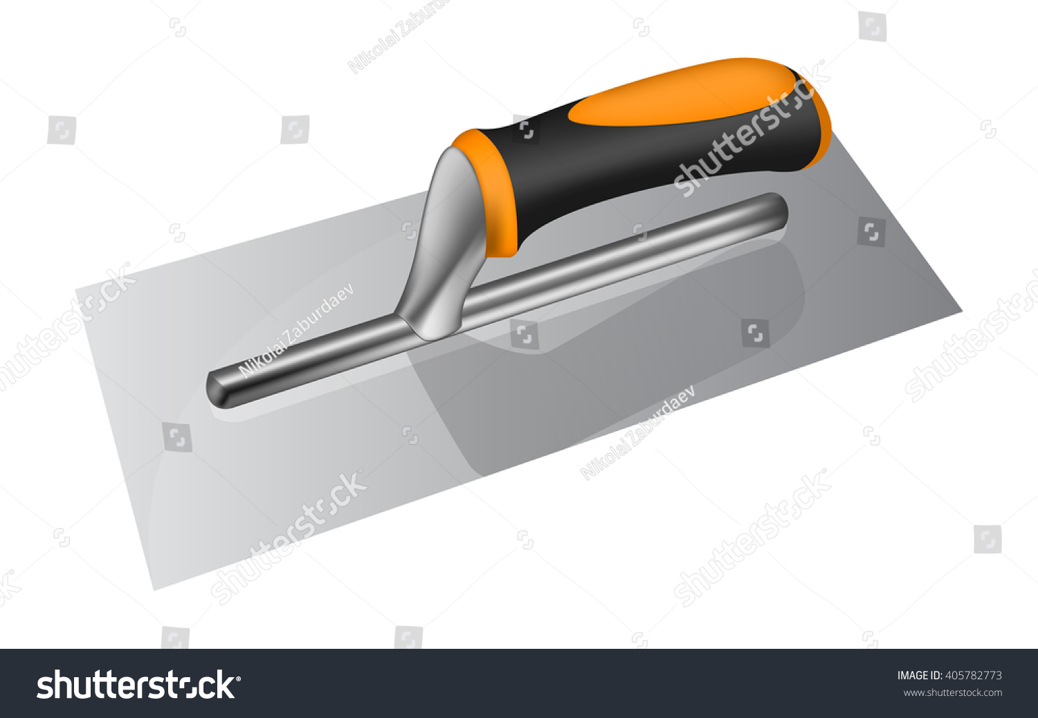 Photorealistic Plastering Trowel Plastic Handle Stock Vector (Royalty ...