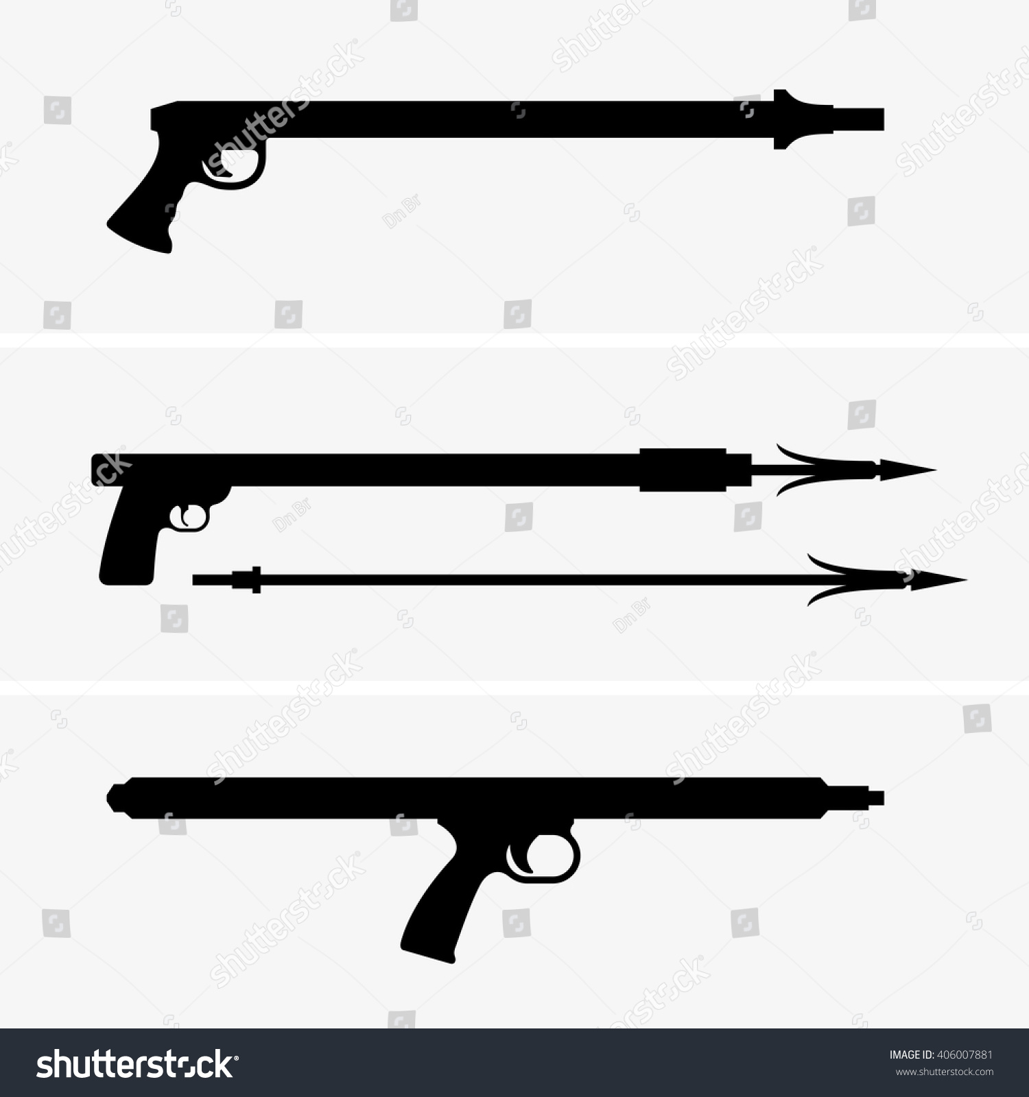 Ружьё вектор для подводной охоты