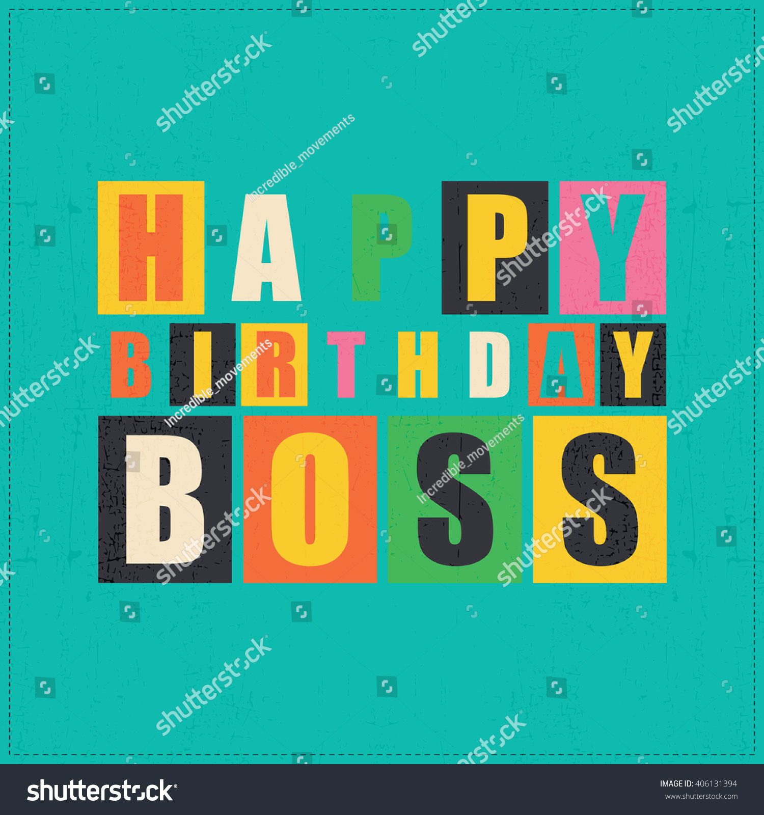 Happy Birthday Card Happy Birthday Boss Stock Vector (Royalty Free ...