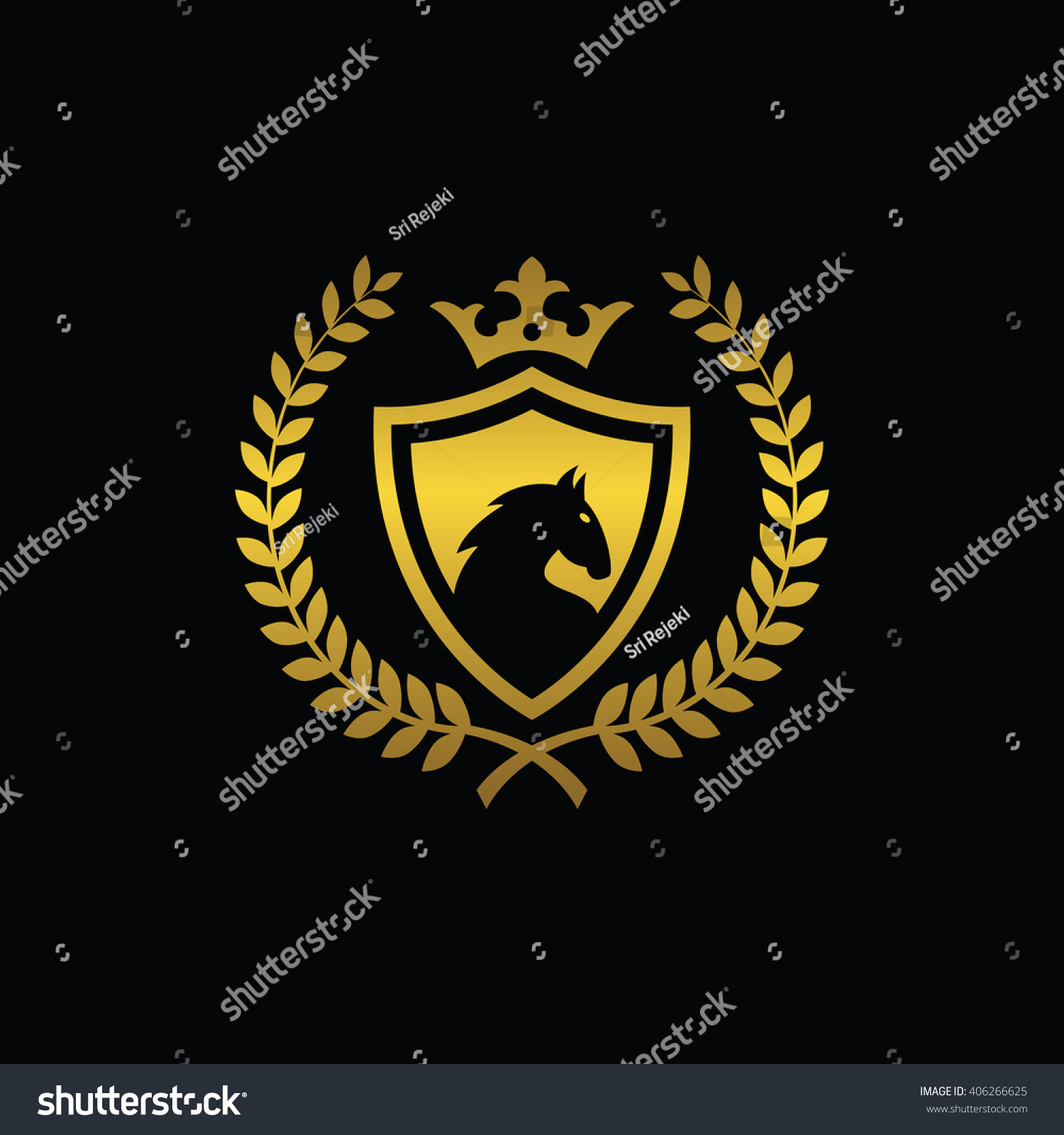 Vintage Royal Horse Emblem Stock Vector (Royalty Free) 406266625 ...