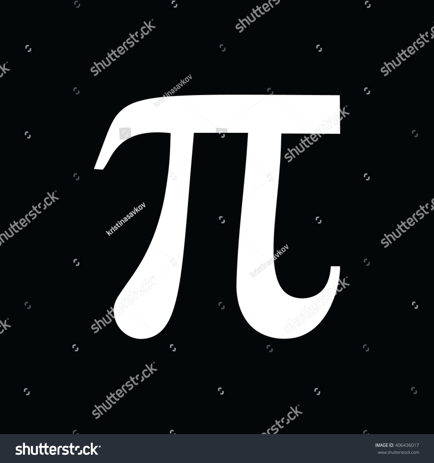 White Pi Sign Vector Icon Black Stock Vector (Royalty Free) 406436017 ...