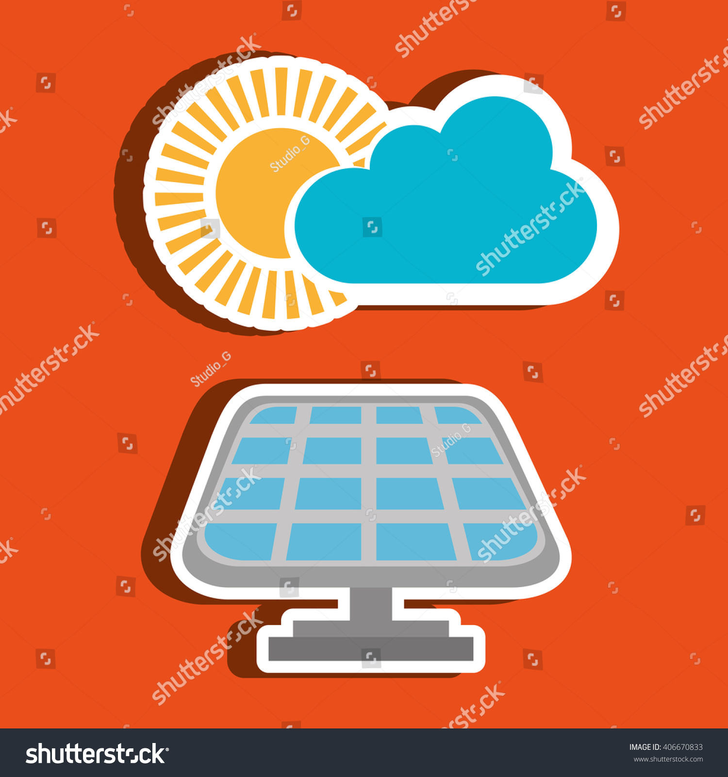 Solar Energy Design Stock Vector Royalty Free 406670833 Shutterstock