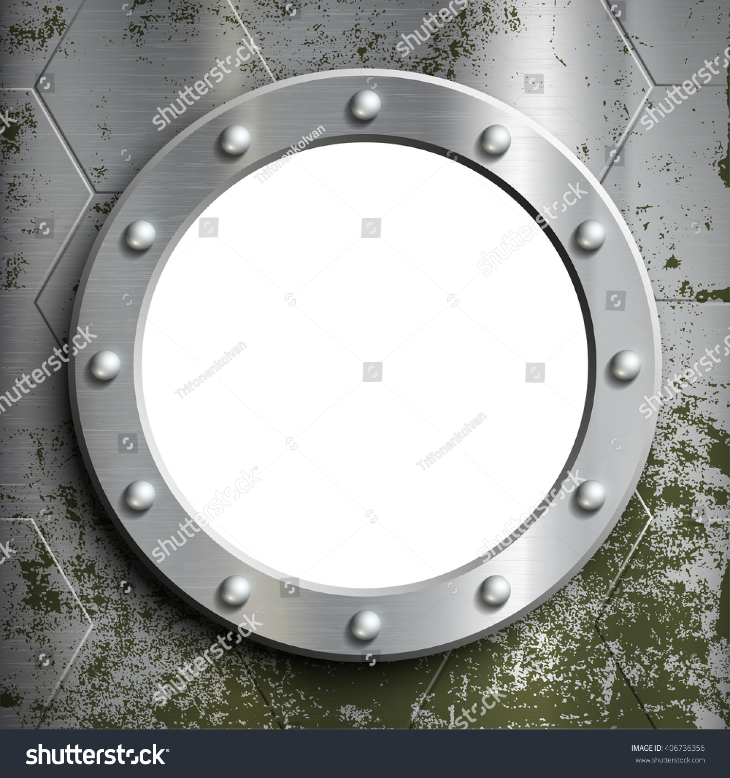 Metal Porthole Rivets Window On Submarine Stock Vector (Royalty Free ...