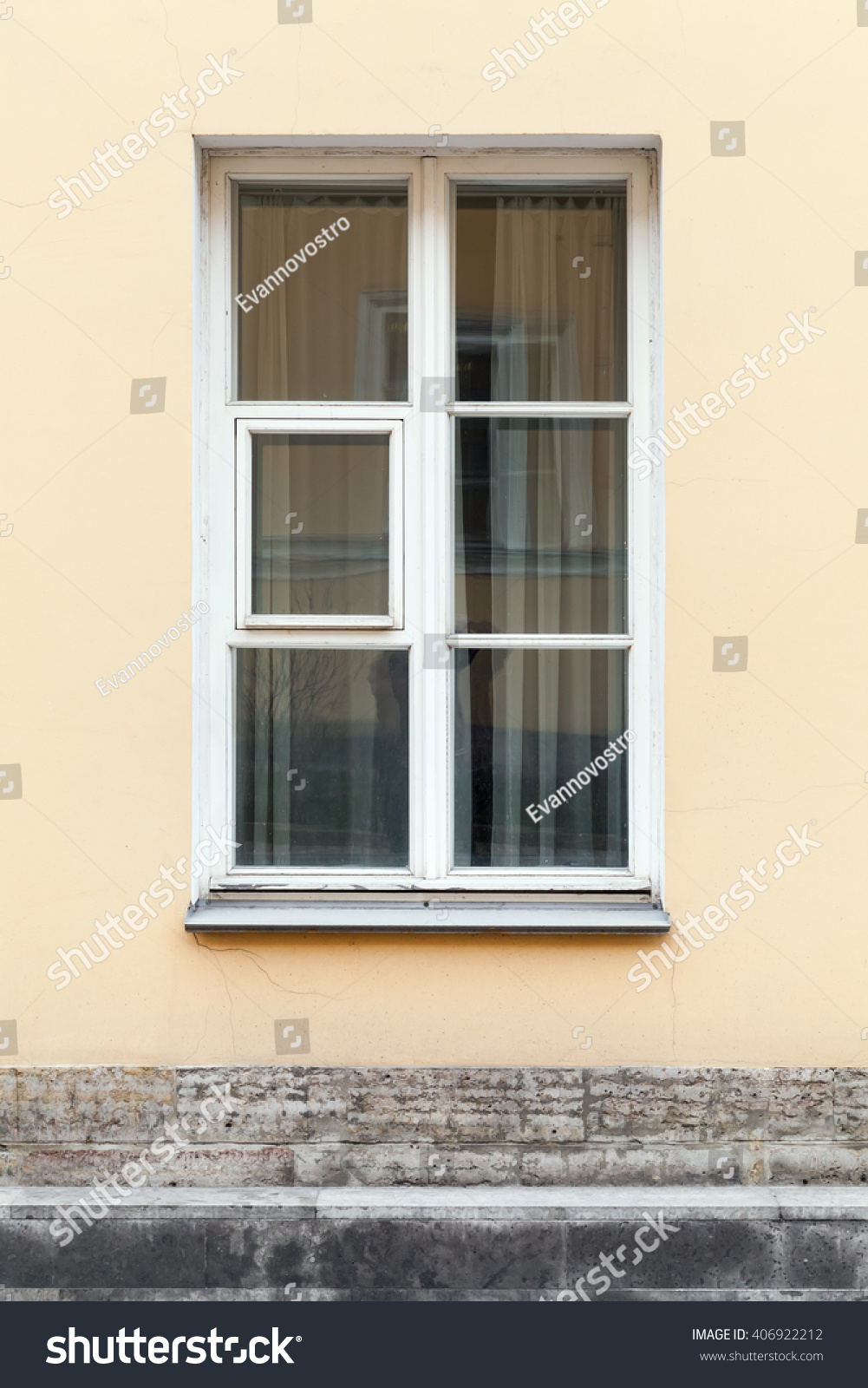 Classical Architecture Details Yellow Wall Window Stock Photo 406922212 ...