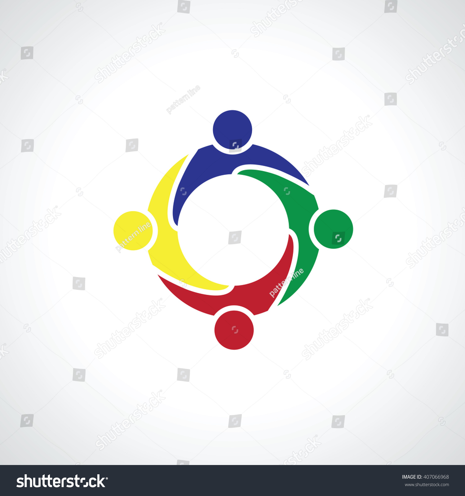 Four People Icon People Friends Logo Stock Vector (Royalty Free ...