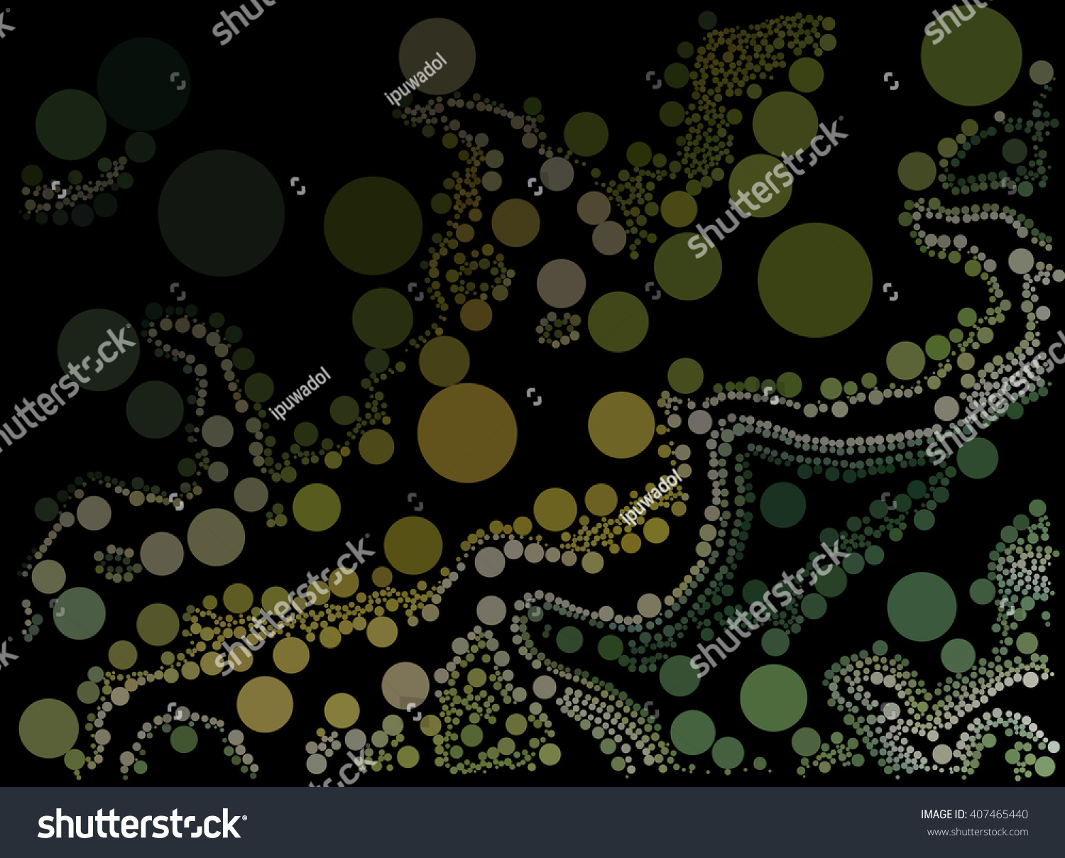 Abstract Green Circle On Black Background Stock Vector (Royalty Free ...