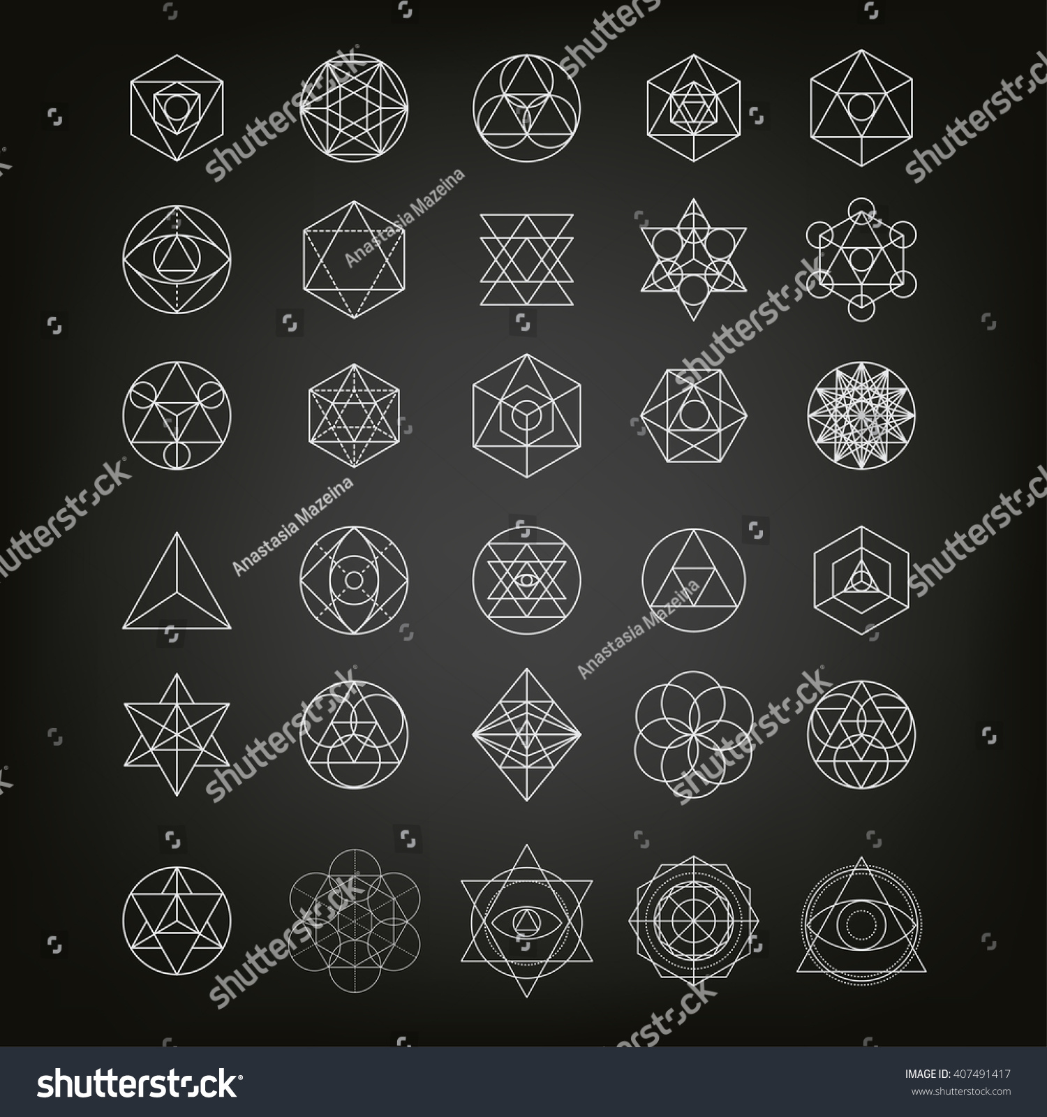 Sacred Geometry Abstract Background Alchemy Religion Stock Vector ...