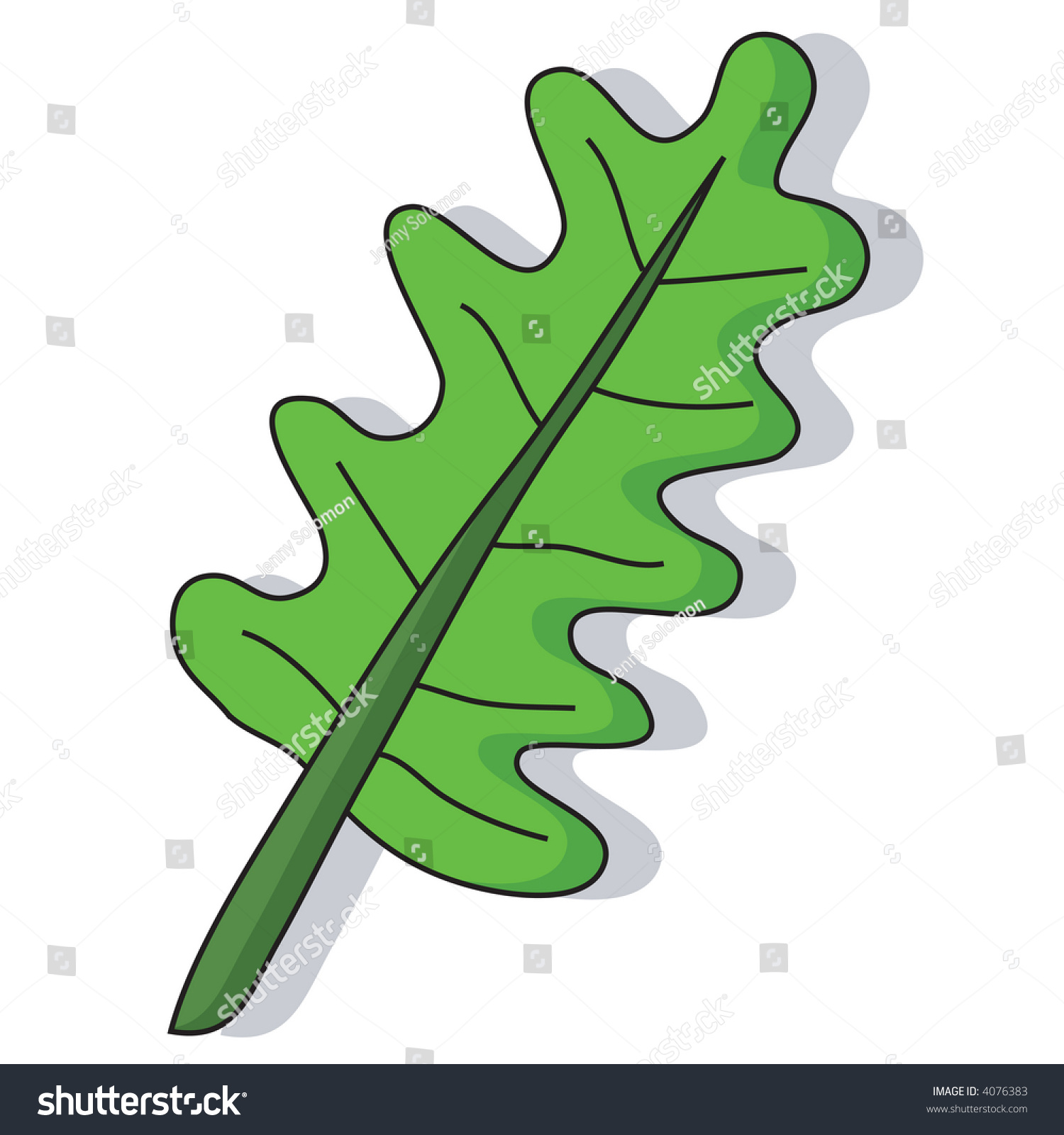 Hand Drawn Cartoon Style Leaf Stock Illustration 4076383 | Shutterstock