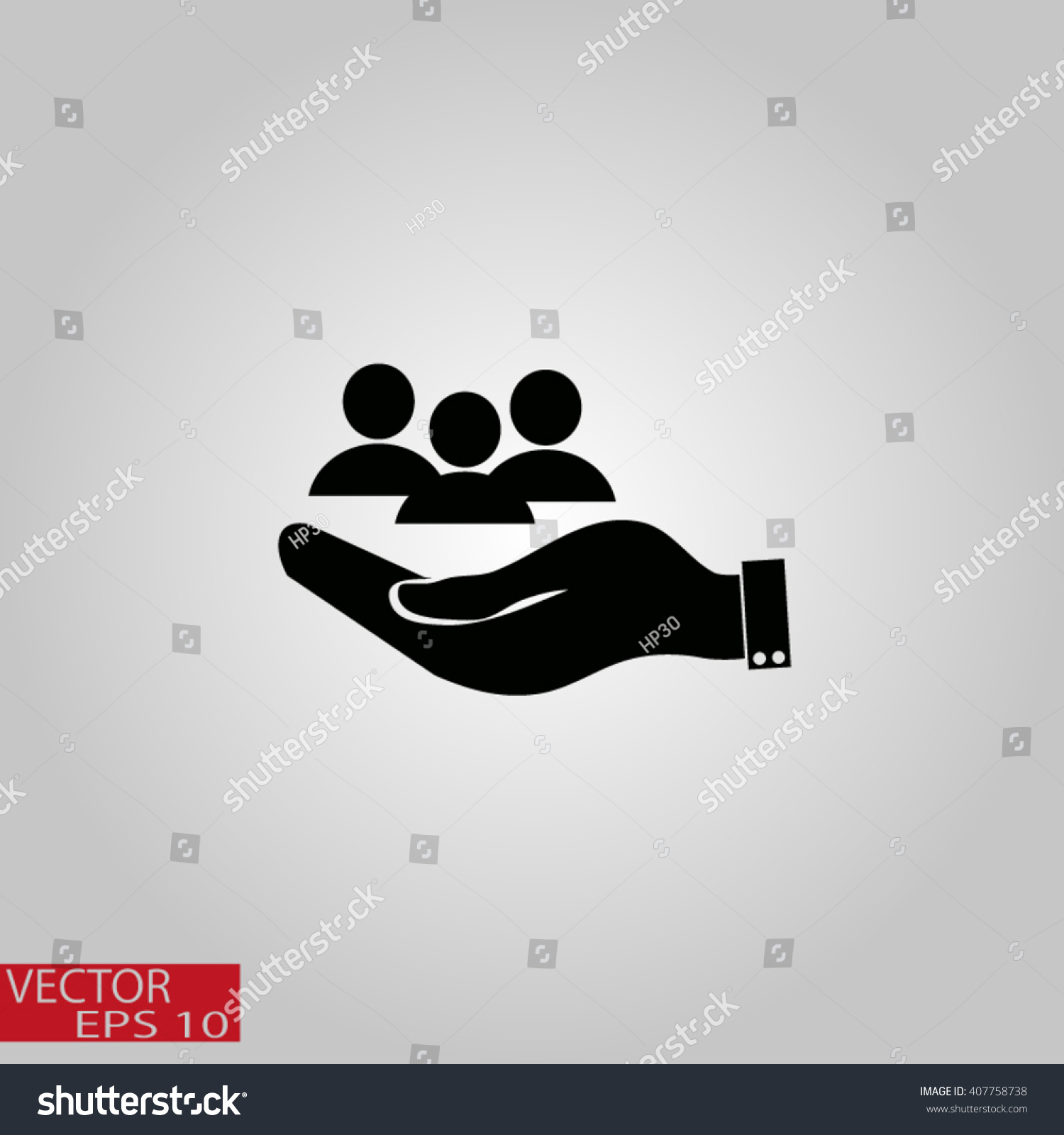 Hand Silhouette Men Social Media Stock Vector (Royalty Free) 407758738 ...