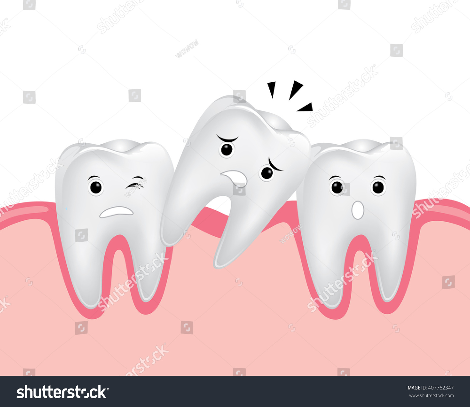 Falling Tooth Illustration Stock Vector (Royalty Free) 407762347