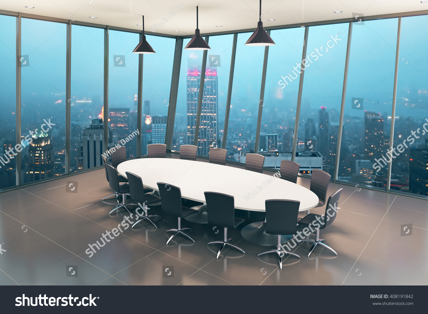 Boardroom Interior Design Tile Floor Night Stock Illustration 408191842 Shutterstock 3372