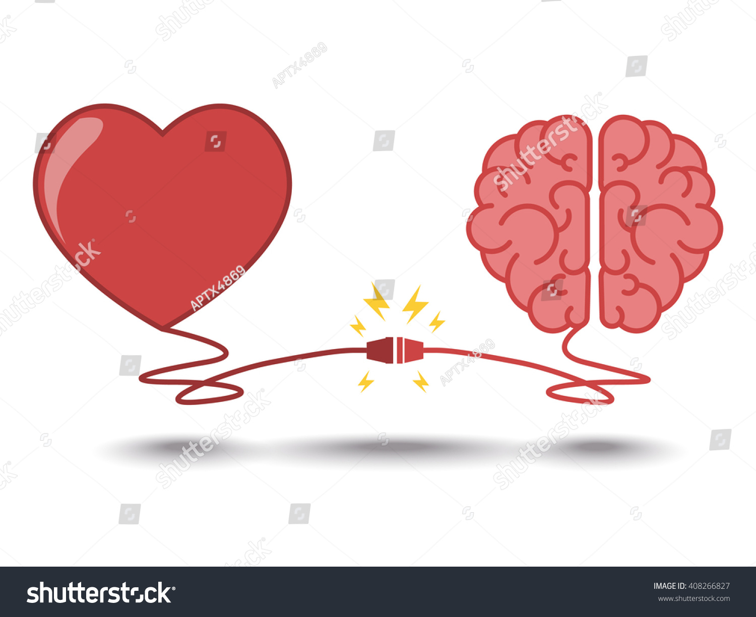 Brain Heart Interactions Concept Best Teamwork Stock Vector (Royalty ...