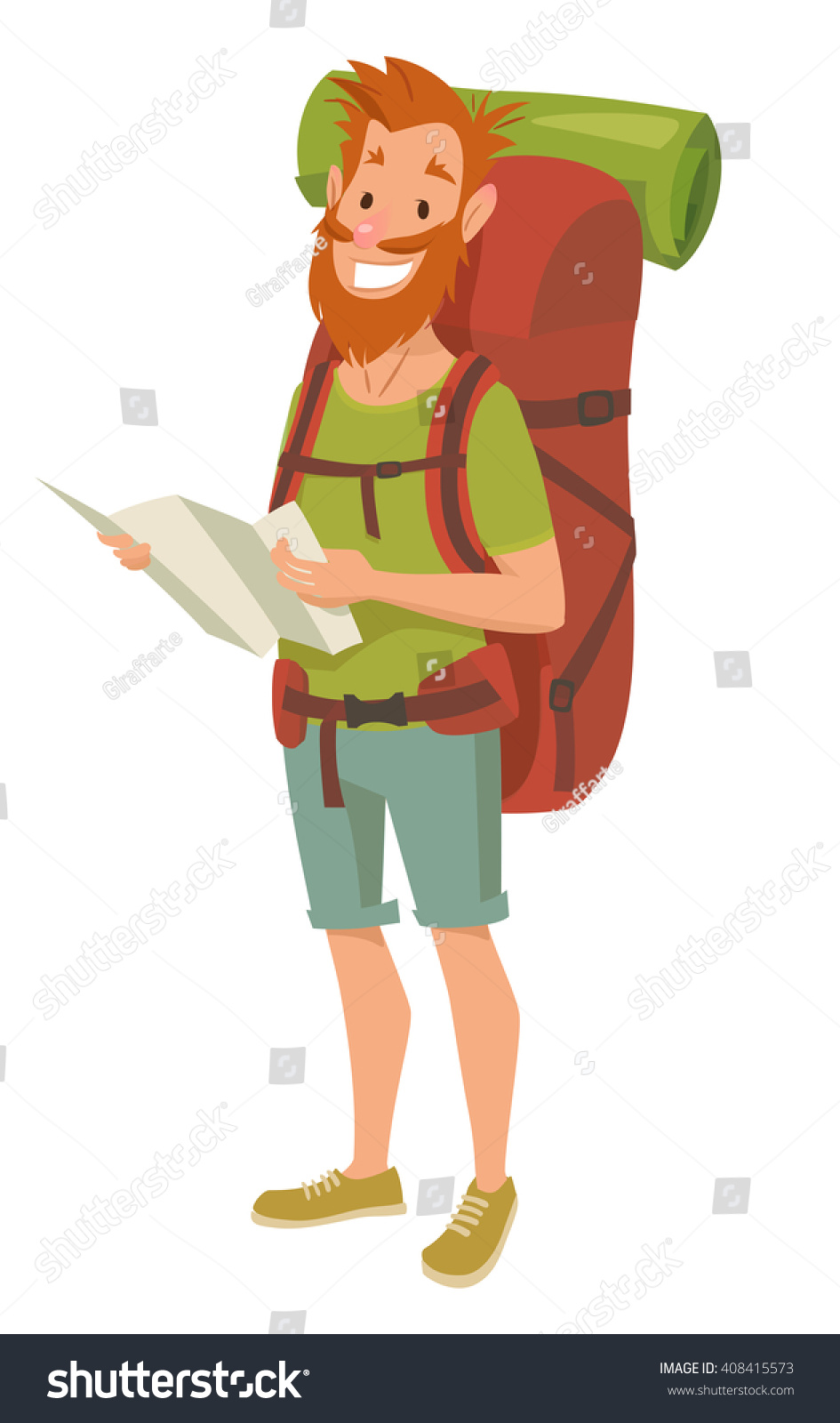 Турист с рюкзаком