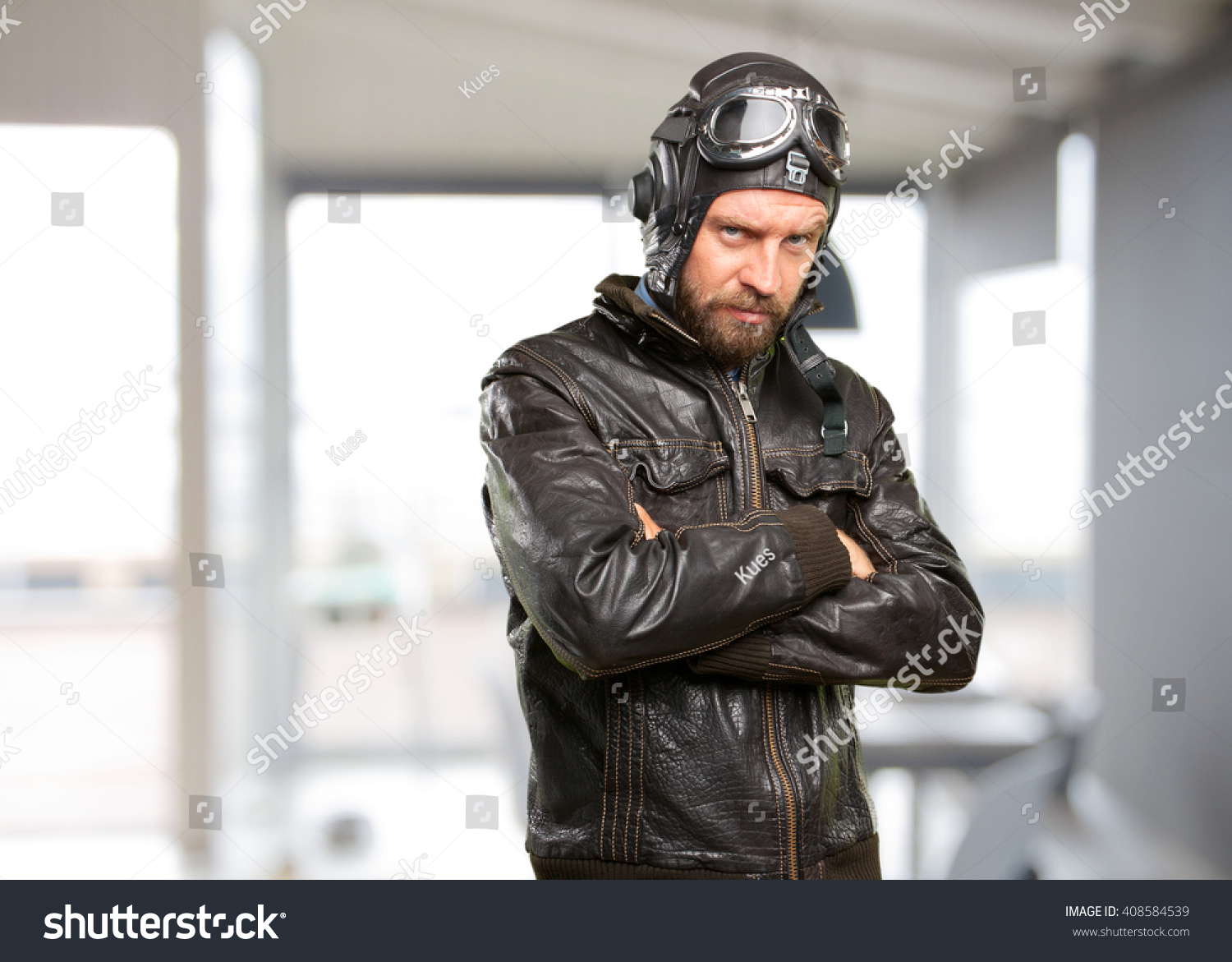 Blond Pilot Angry Expression Stock Photo 408584539 | Shutterstock