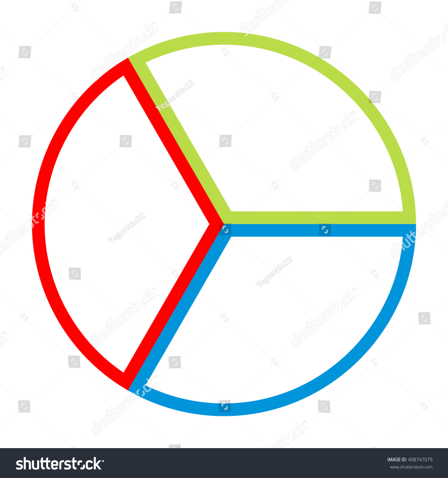 Круг разделенный на три части