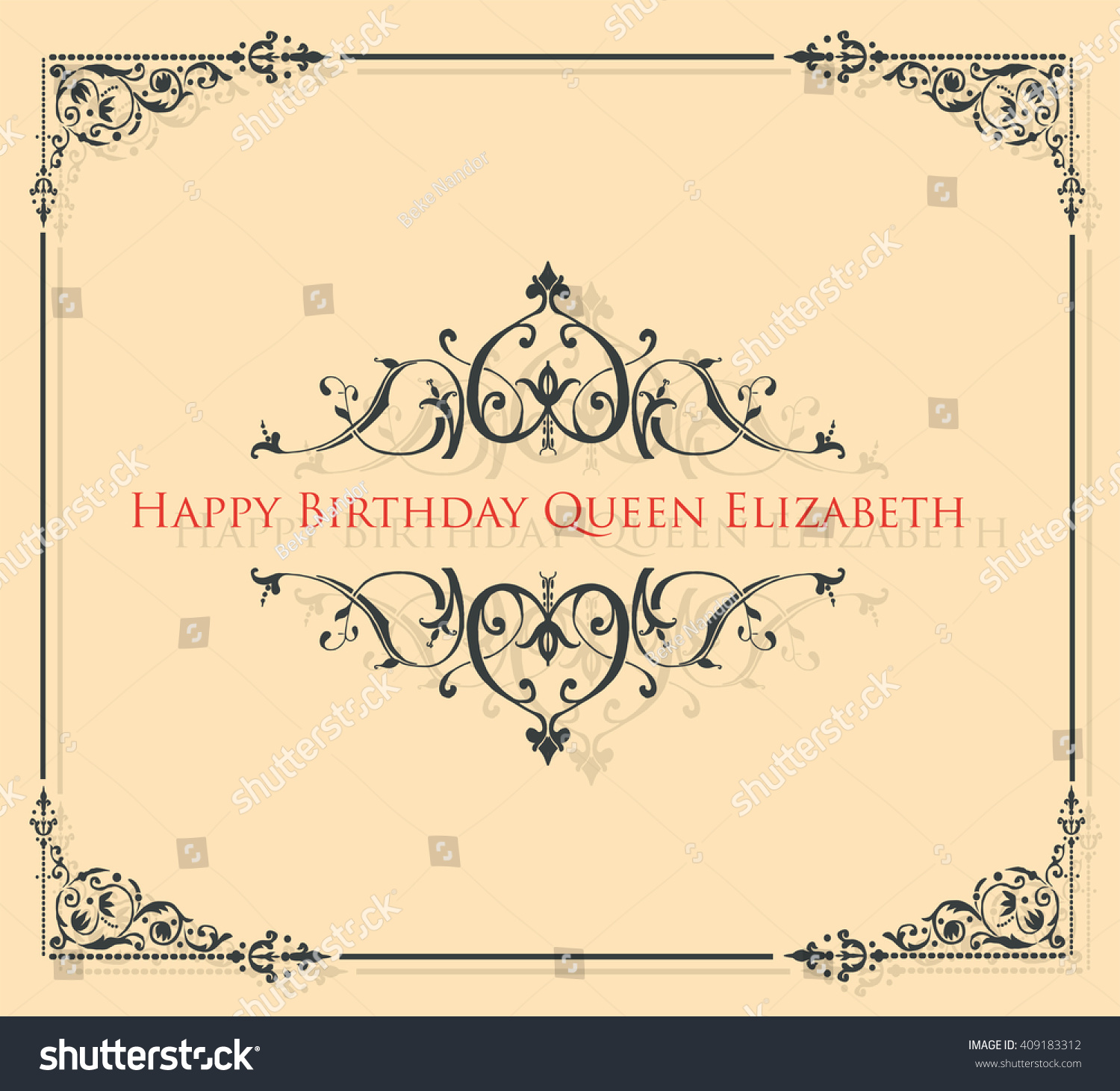 Happy Birthday From Queen Elizabeth Happy Birthday Queen Elizabeth Stock Vector (Royalty Free) 409183312 |  Shutterstock