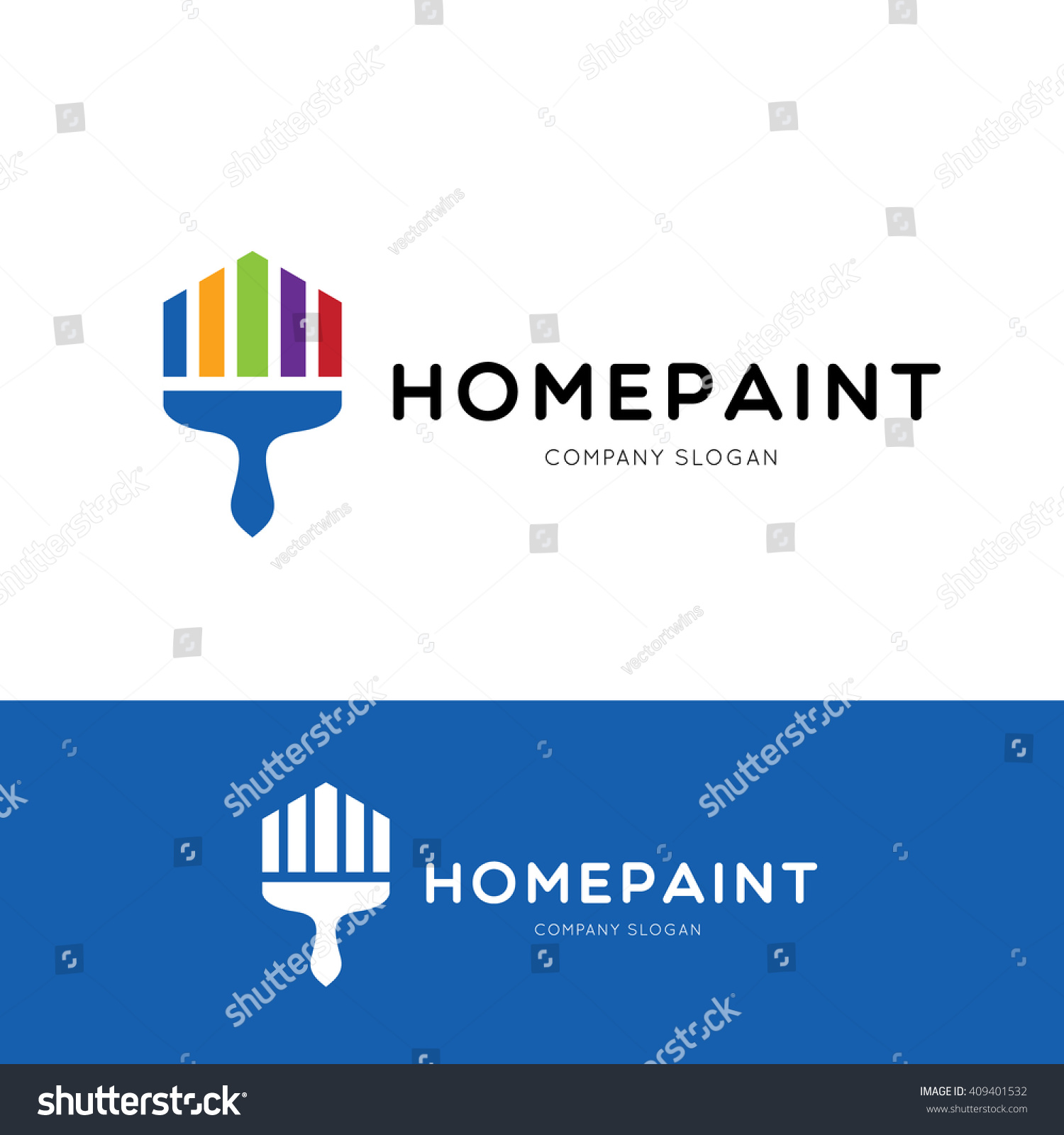 Home Paint Logo Template Stock Vector (Royalty Free) 409401532 ...