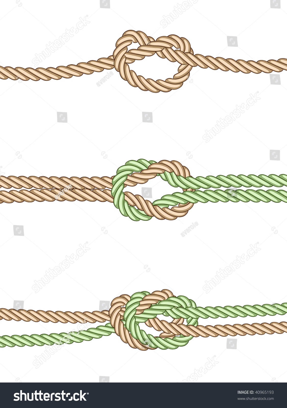 Art Illustration 3 Different Knots Stock Vector (Royalty Free) 40965193 ...