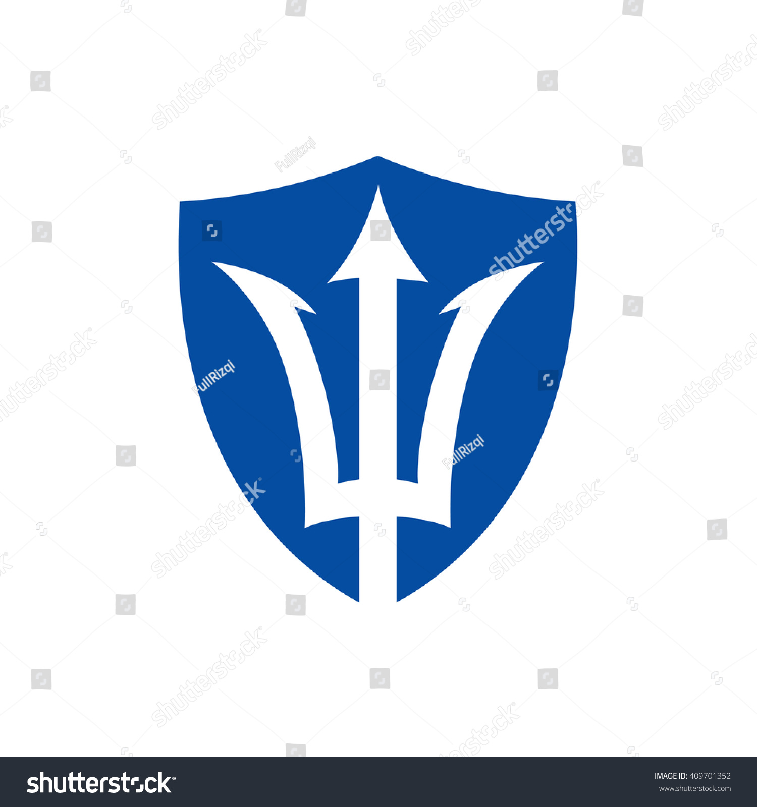 Trident Shield Logo Stock Vector (Royalty Free) 409701352 | Shutterstock