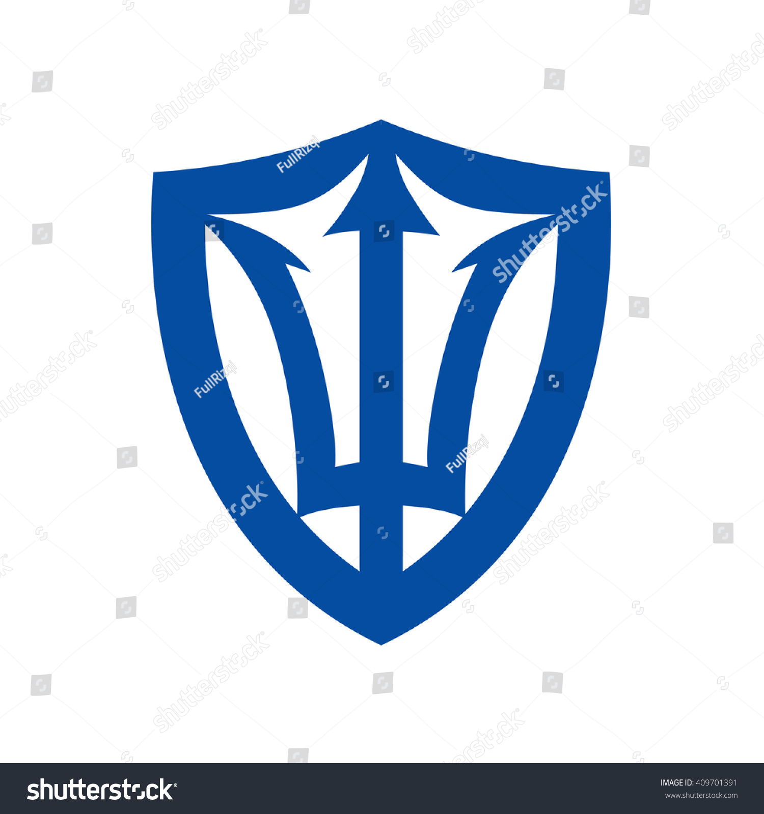 Trident Shield Logo Stock Vector (Royalty Free) 409701391 | Shutterstock