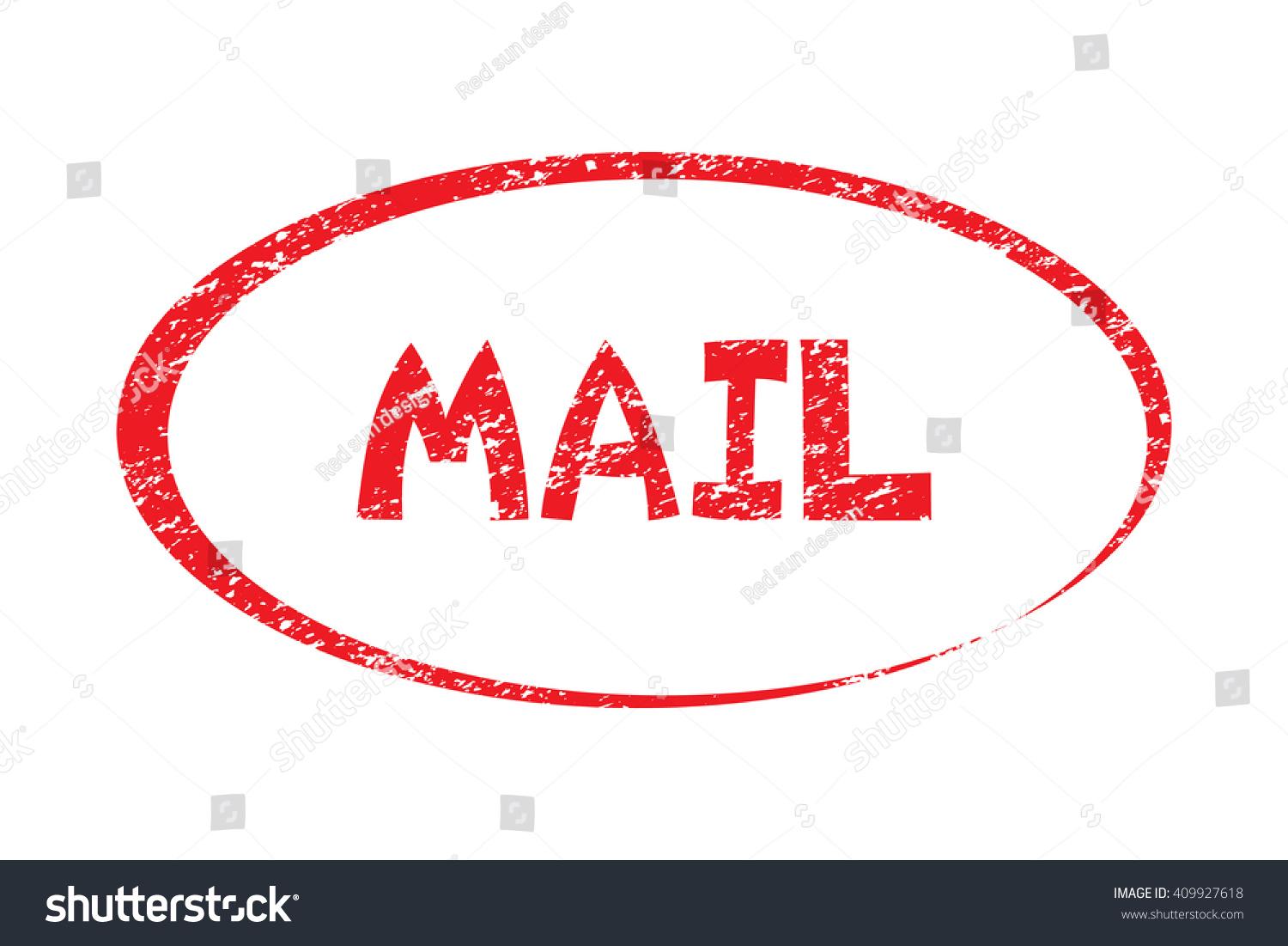 Mail Rubber Stamp Red Color Have Stock Vector Royalty Free 409927618 Shutterstock 7801