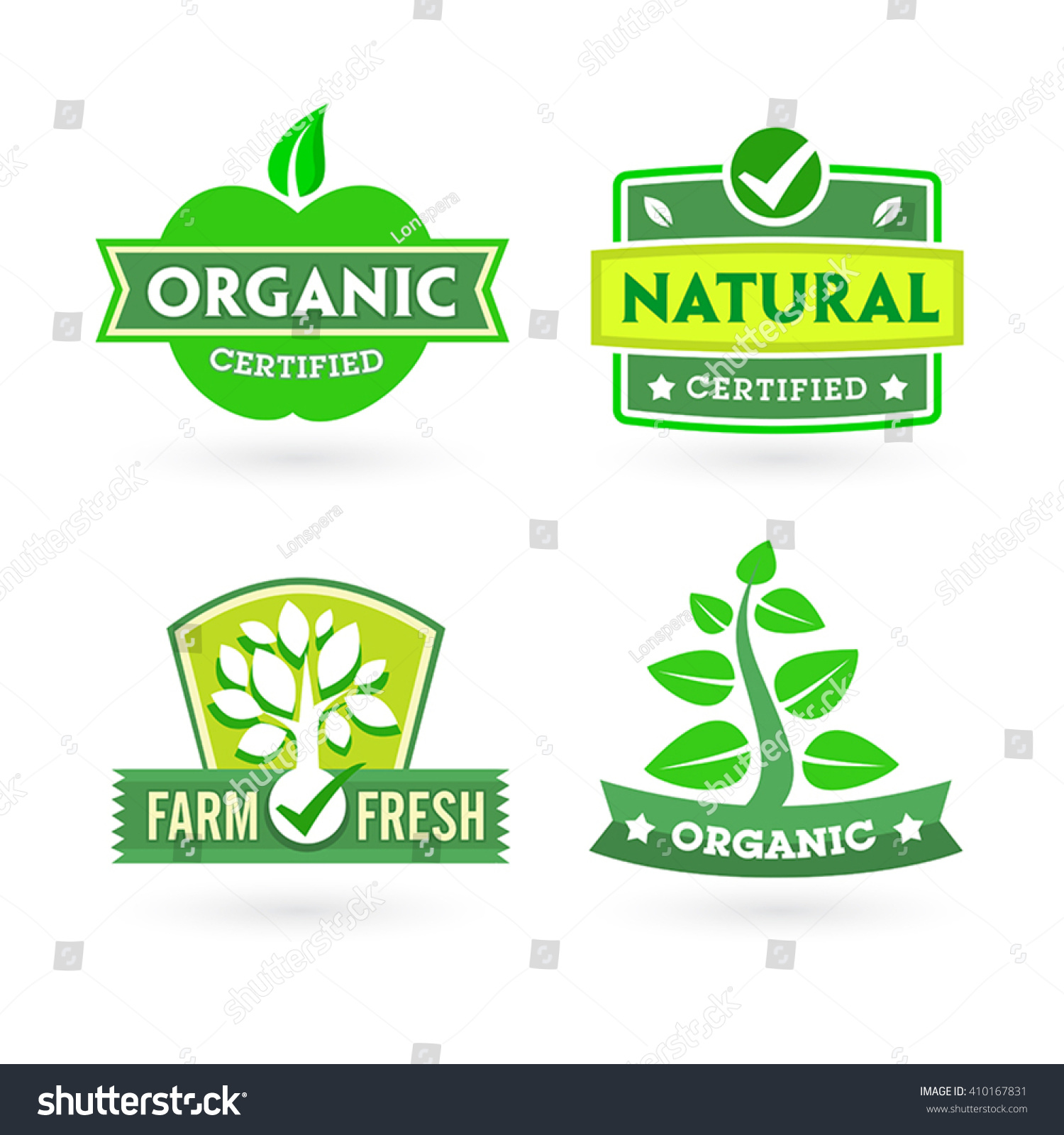 Set Organicbio Labels On White Background Stock Vector (Royalty Free ...