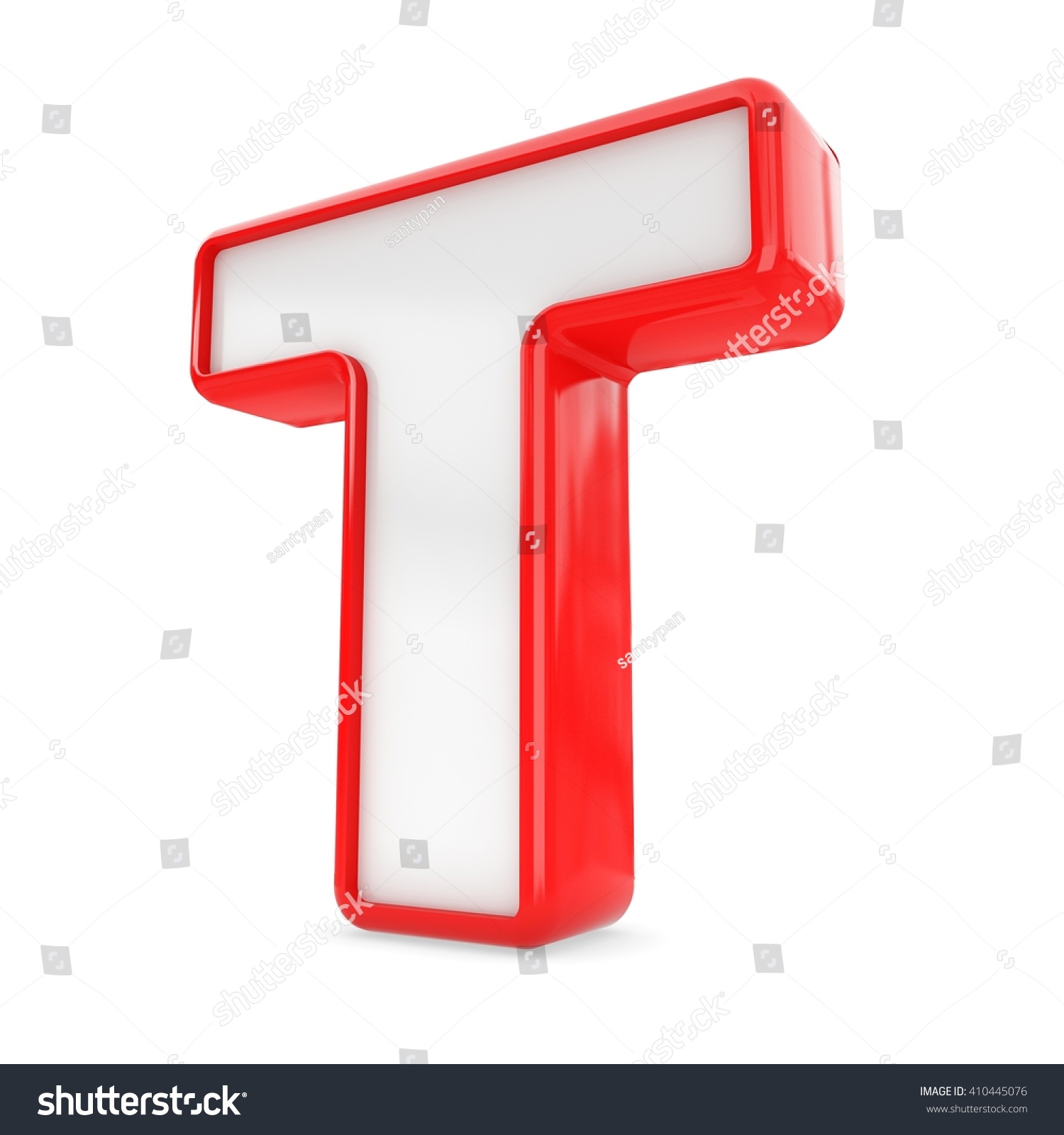 3d Black Plastic Letter T Isolated Stock Illustration 410445076 ...