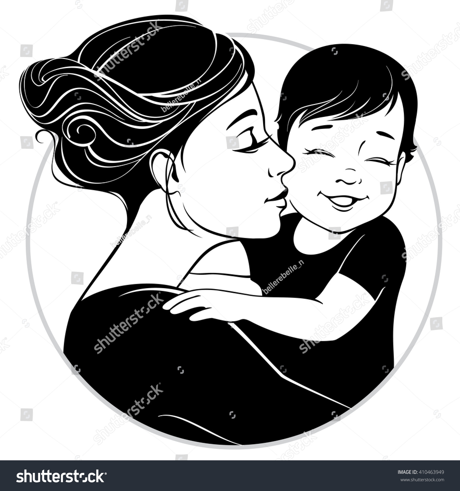 Мать и дитя векторное изображение