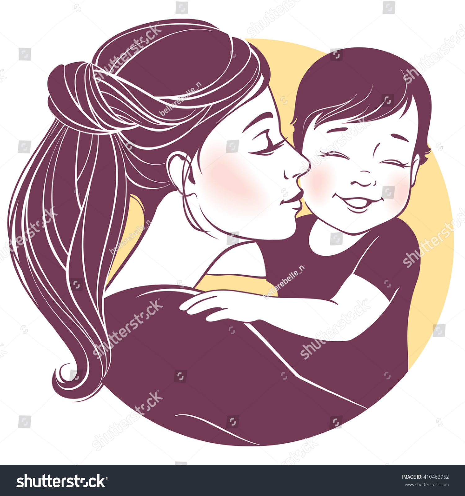 Мама с ребенком вектор