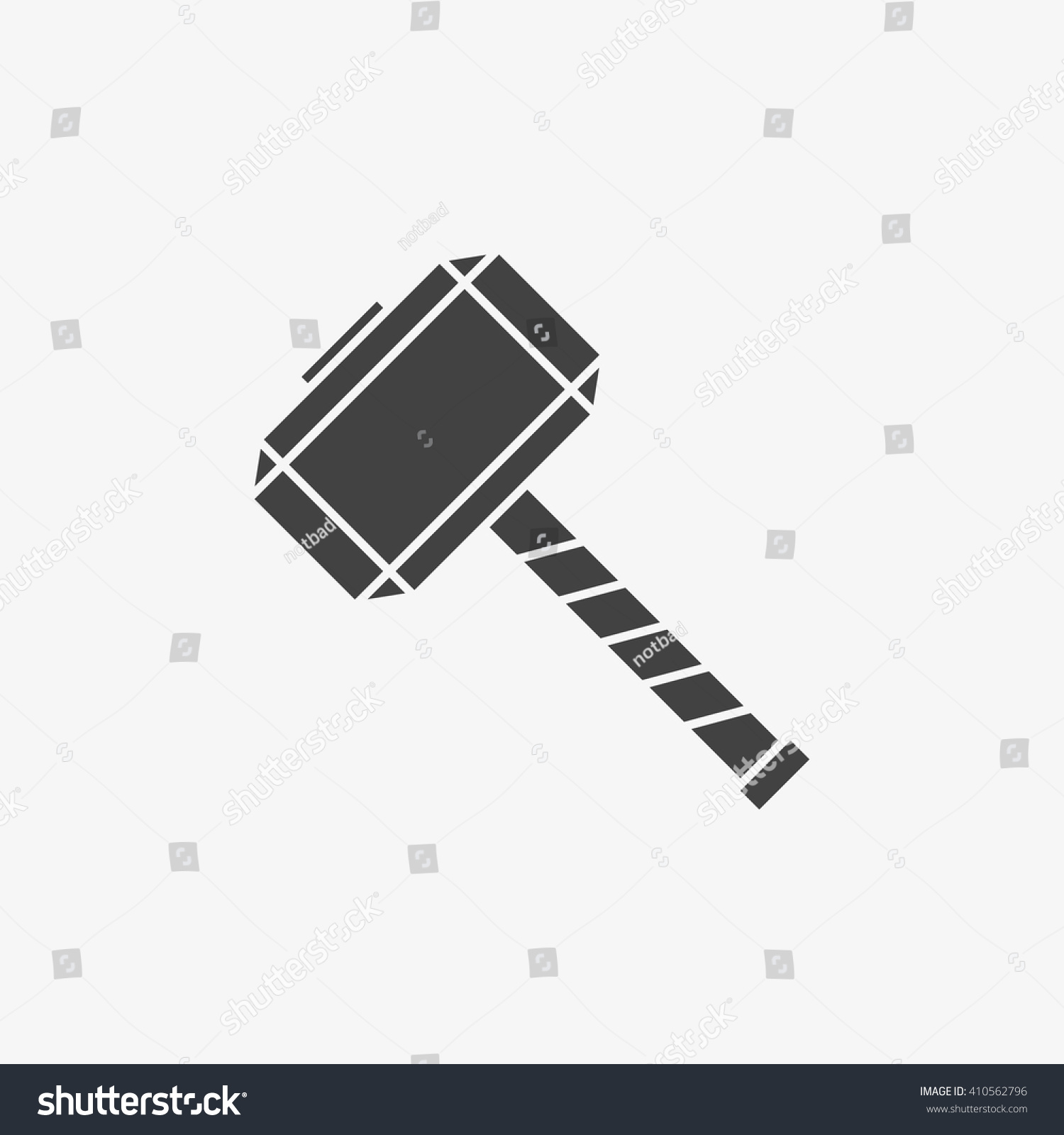 Thor Hammer Icon Trendy Flat Style Stock Vector (Royalty Free ...