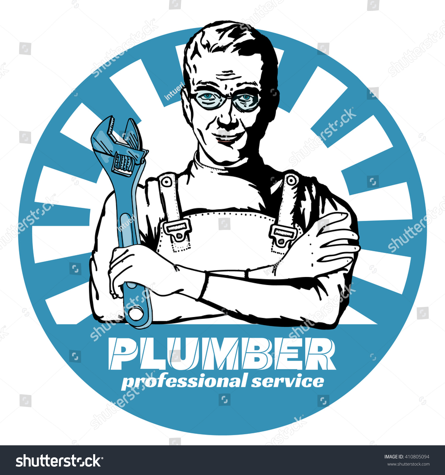 Professional Plumber Pop Art Professional Plumber Stock Vector (Royalty ...