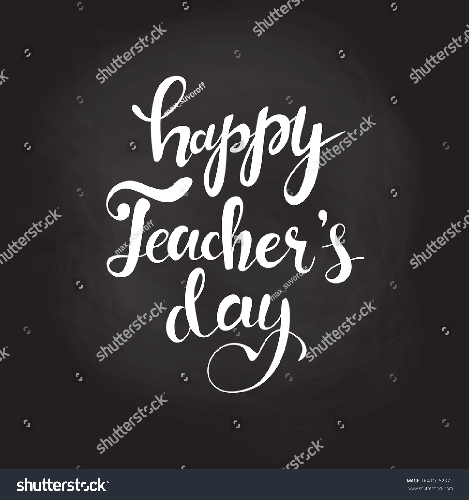 Happy Teachers Day Unique Handdrawn Typography Stock Vector (Royalty ...