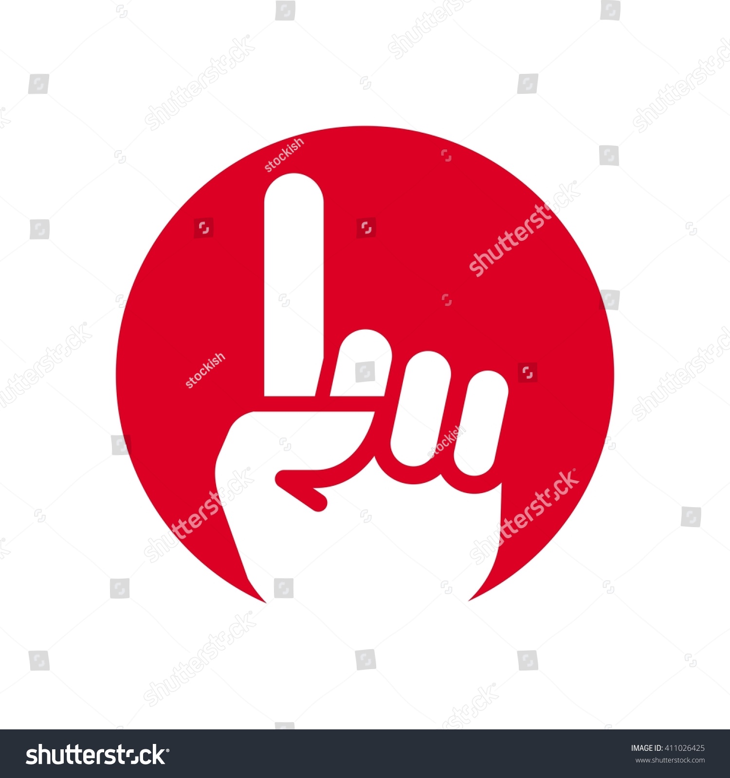 Finger Logo Vector Pointed Finger Sign Stock Vector (Royalty Free ...