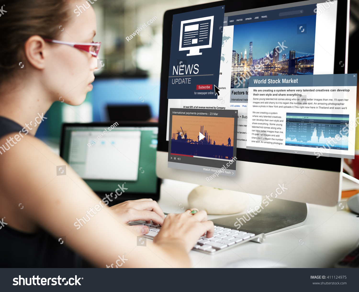 News Update Journalism Headline Media Concept Stock Photo 411124975 ...