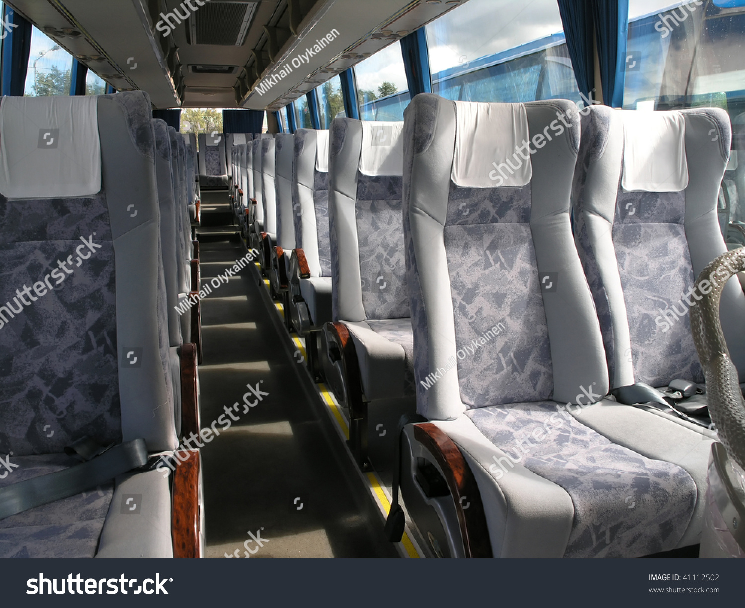 Passenger Compartment Big Shuttle Bus Stock Photo 41112502 | Shutterstock