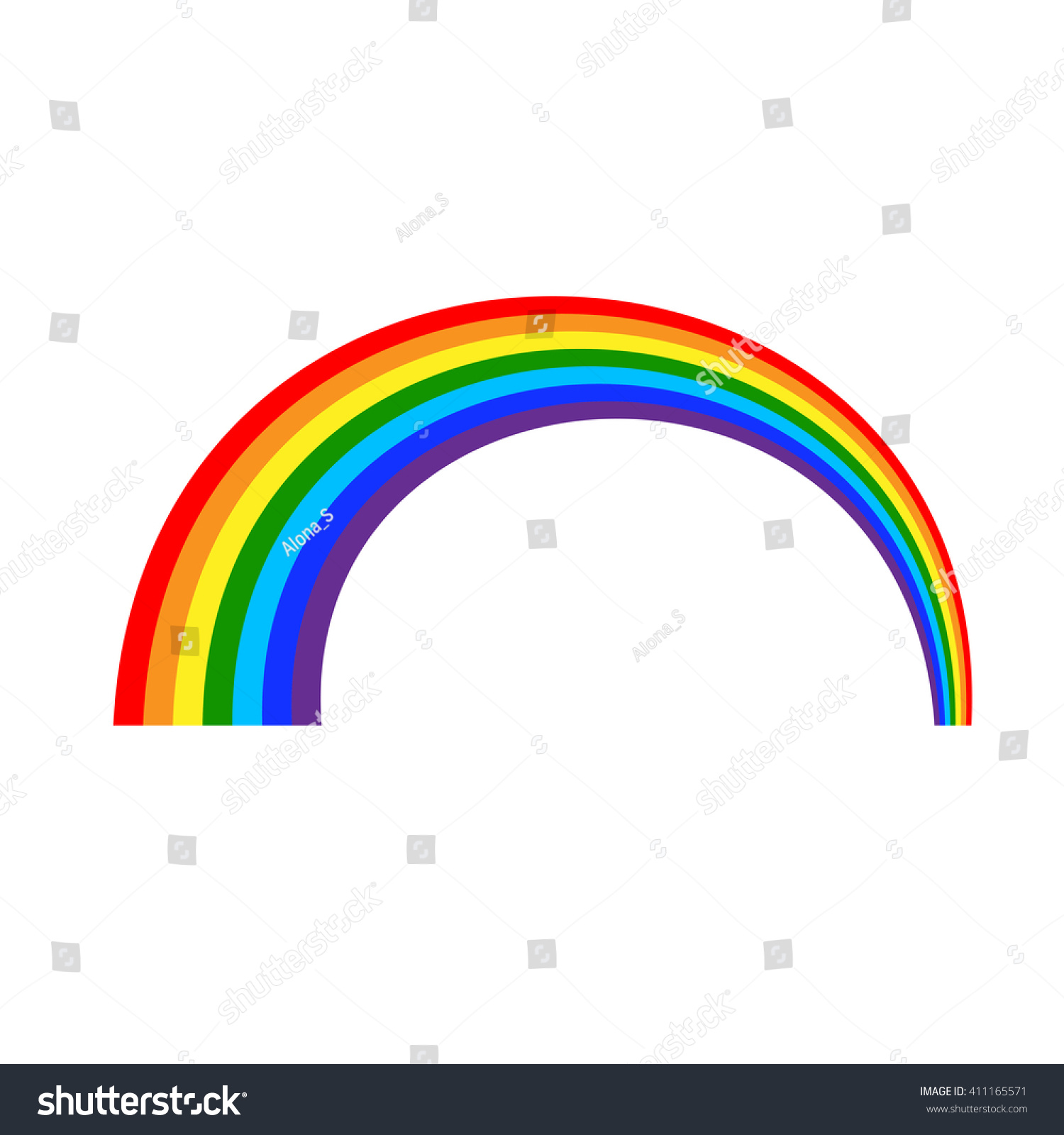 Rainbow Icon Shape Arch Cartoon Isolated Stock Vector (Royalty Free ...