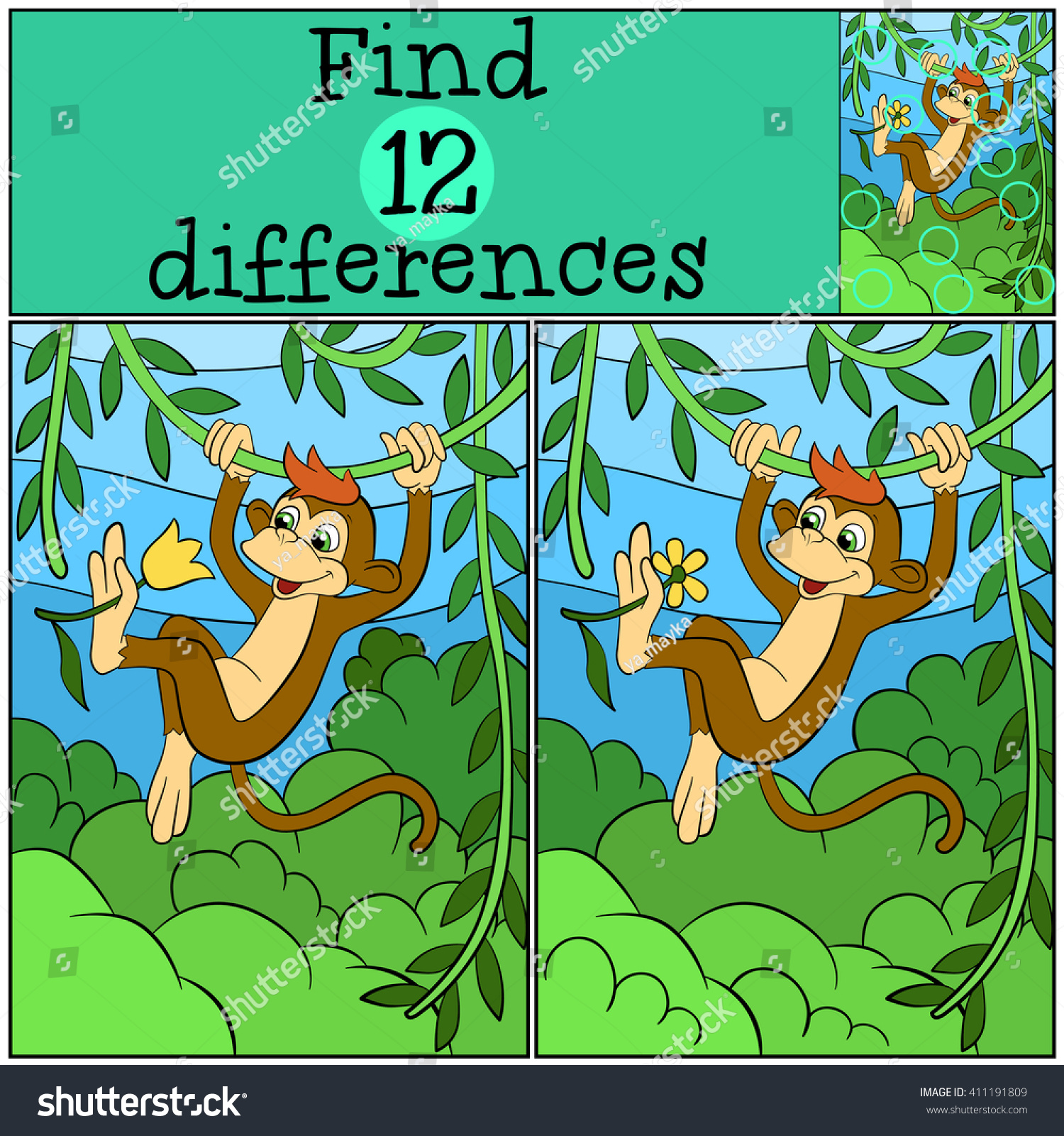 Найди отличия обезьяны
