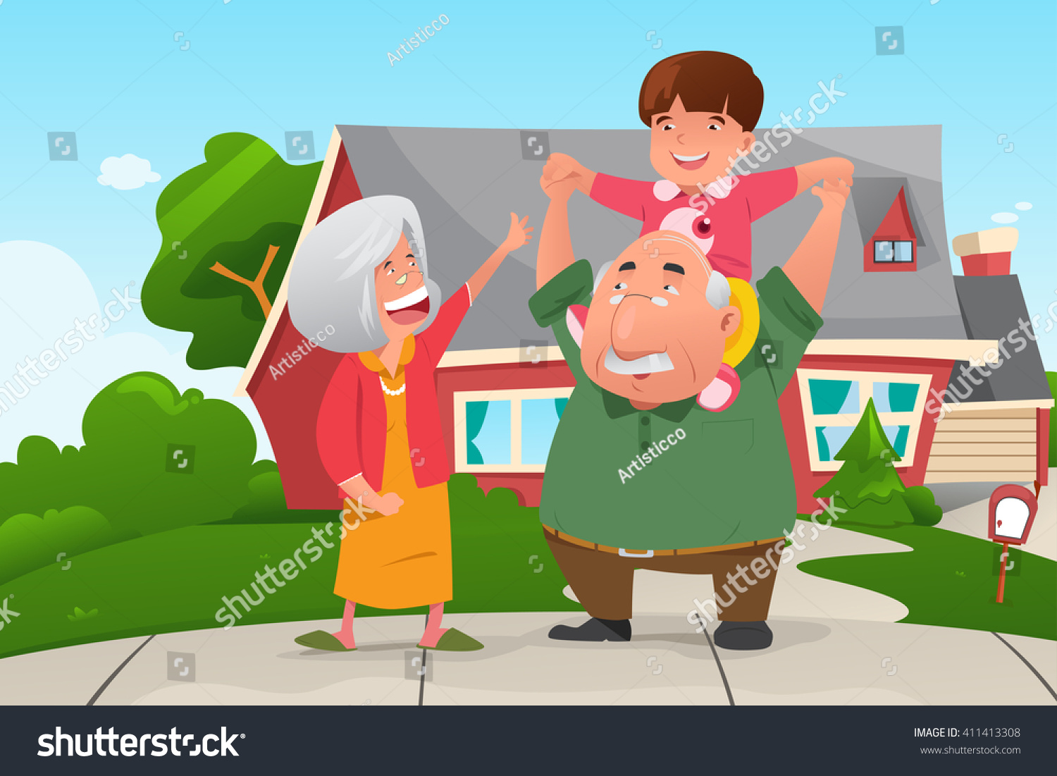 Поездка к бабушке и дедушке