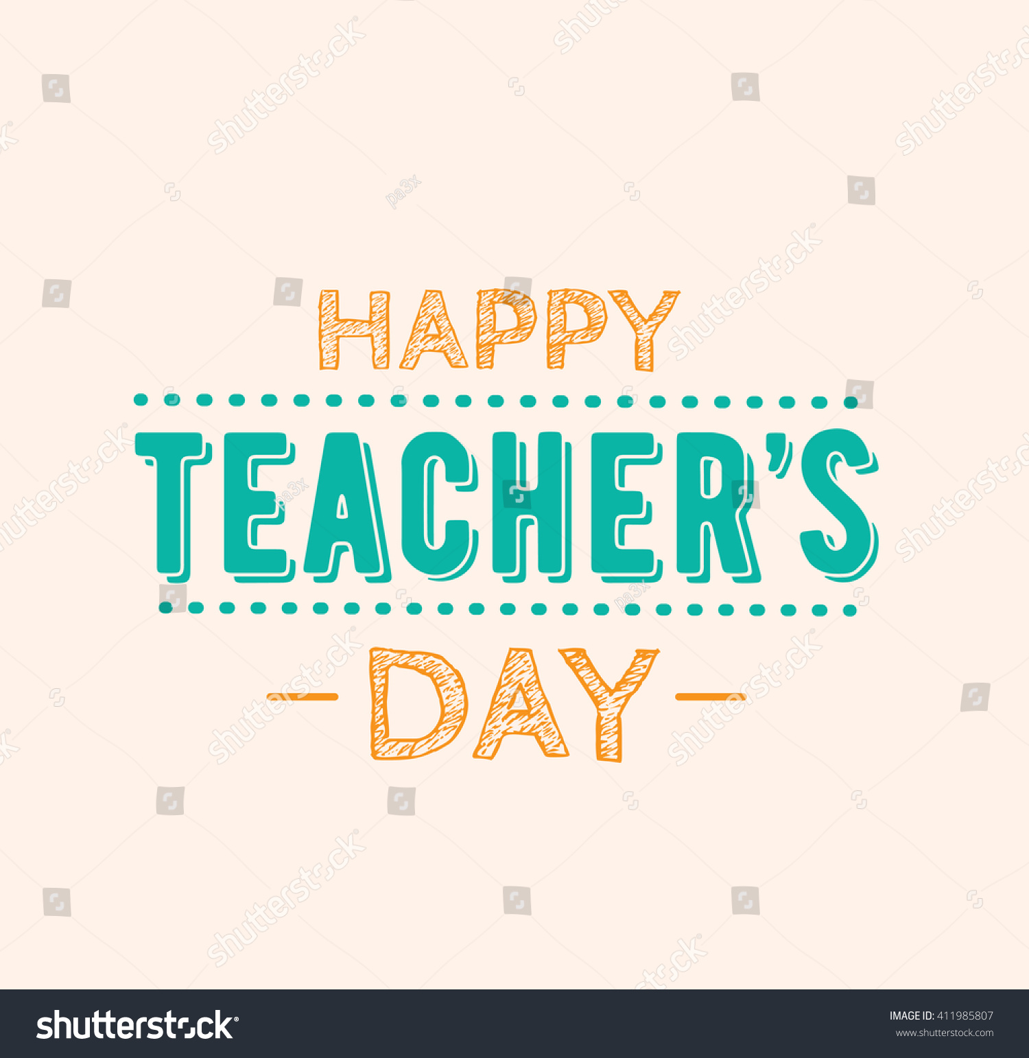 Happy Teachers Day Vector Typography Lettering Stock Vector (Royalty ...