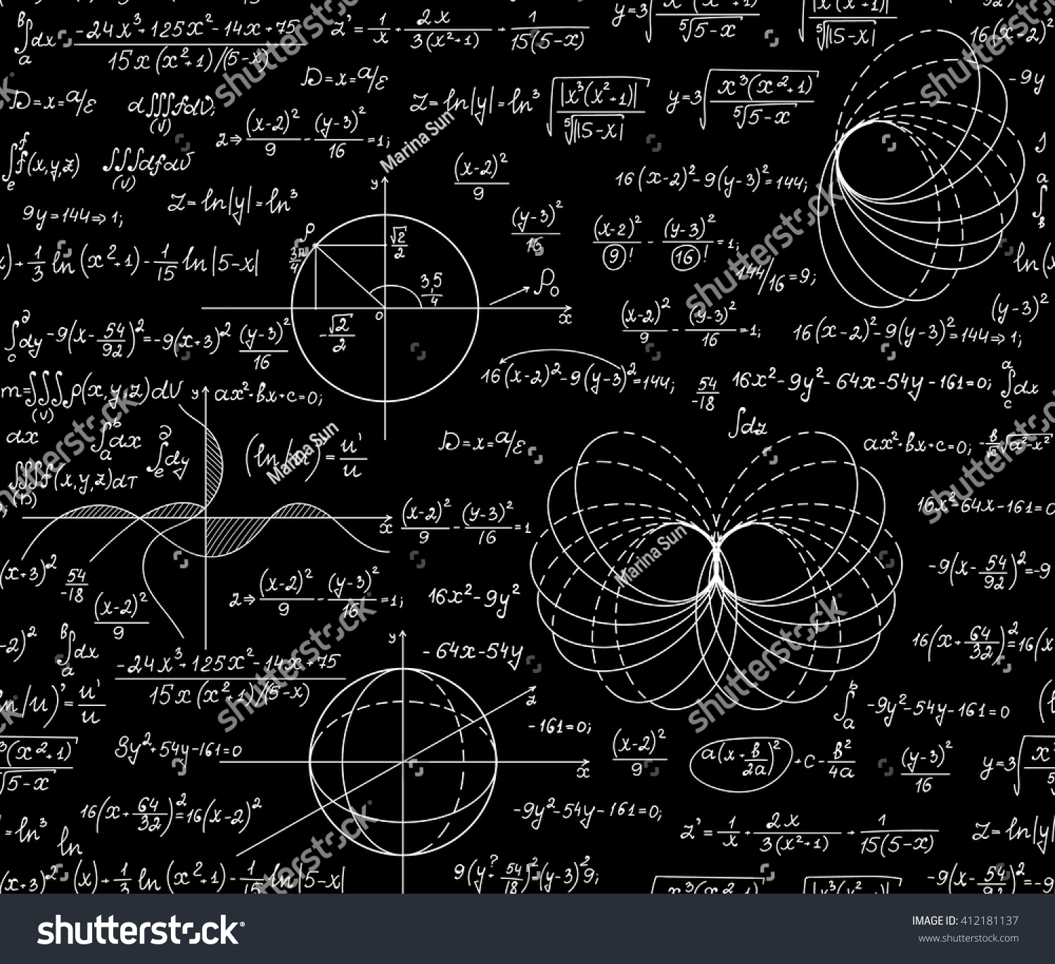 Math Vector Educational Seamless Texture Various Stock Vector (Royalty ...