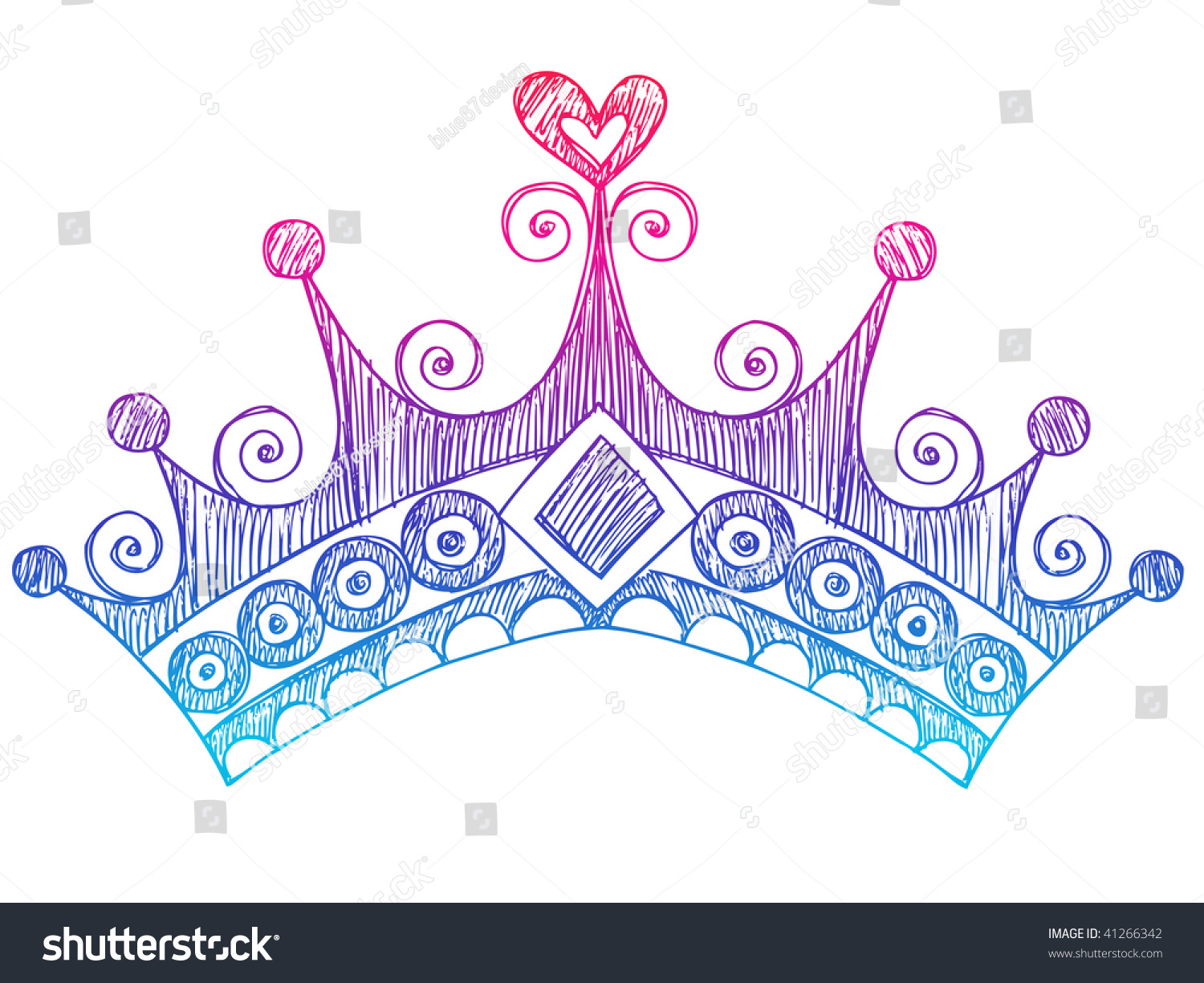 Корона принцессы рисунок карандашом