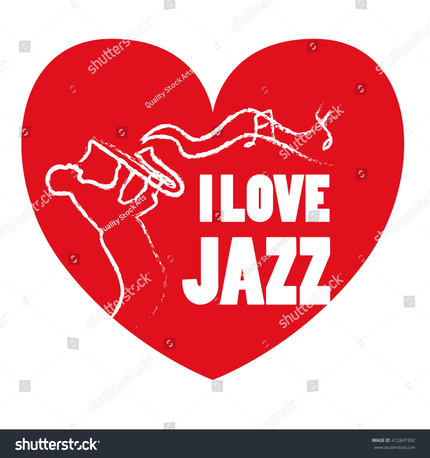 Love Jazz Concept Cafe Logo Stock Vector Royalty Free 412841992 Shutterstock 