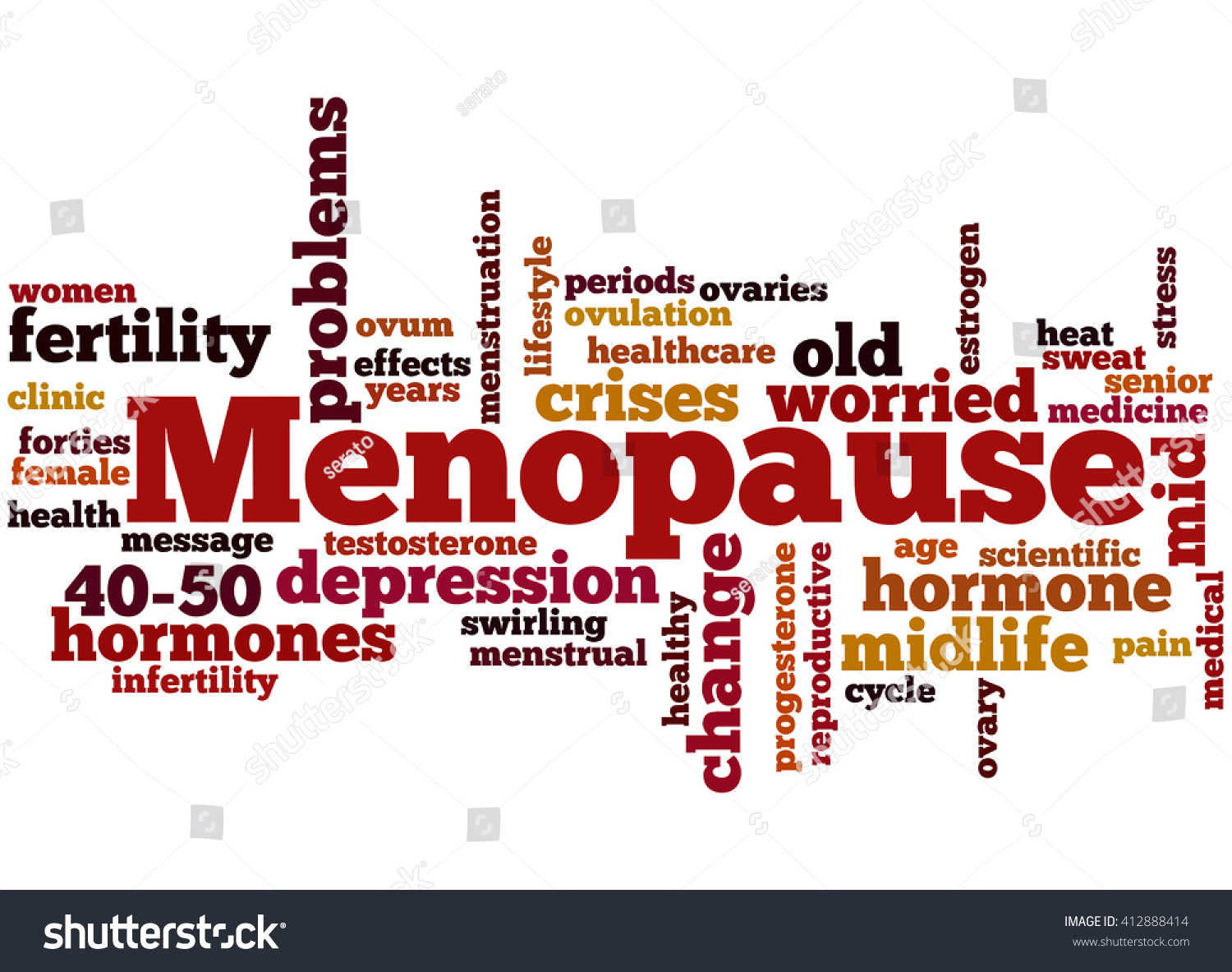 Menopause Word Cloud Concept On White Stock Illustration 412888414 ...