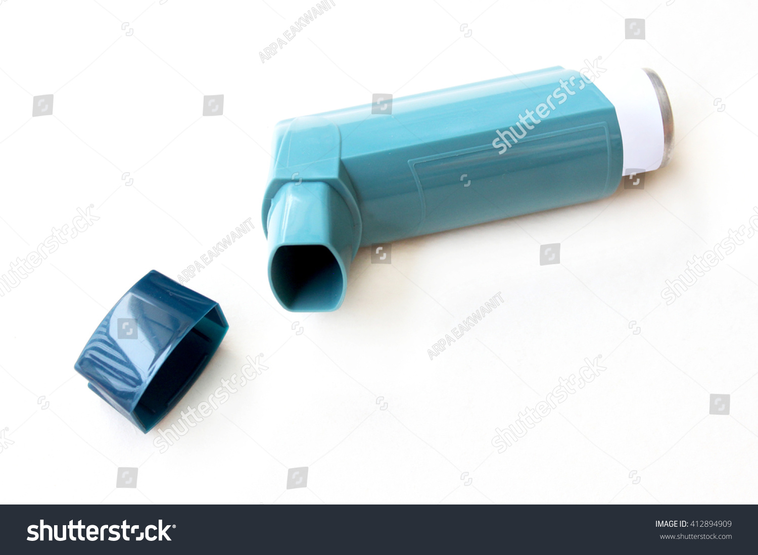 Asthma Inhaler Isolated On White Stock Photo 412894909 | Shutterstock