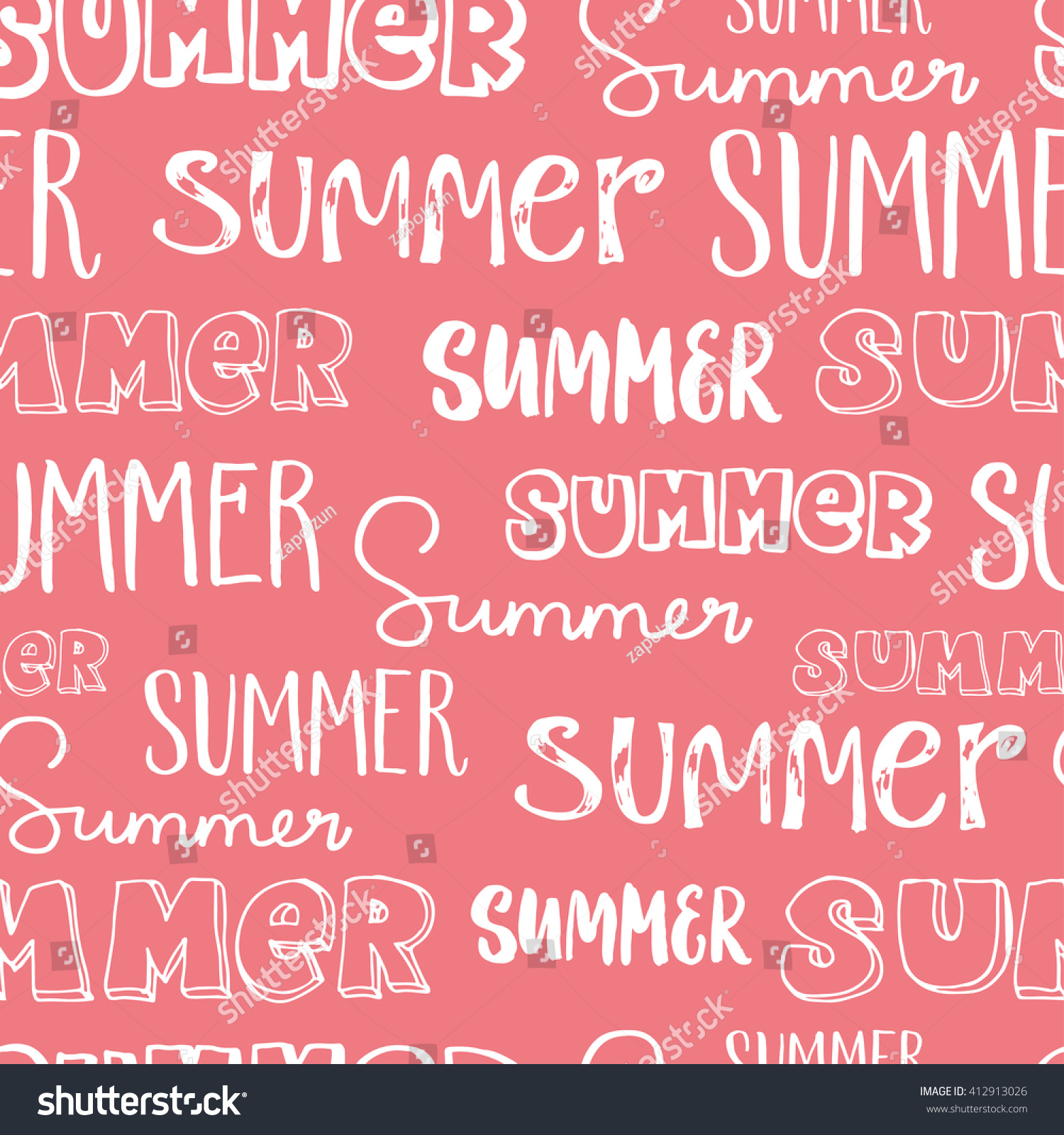 handlettering-seamless-pattern-word-summer-different-stock-vector