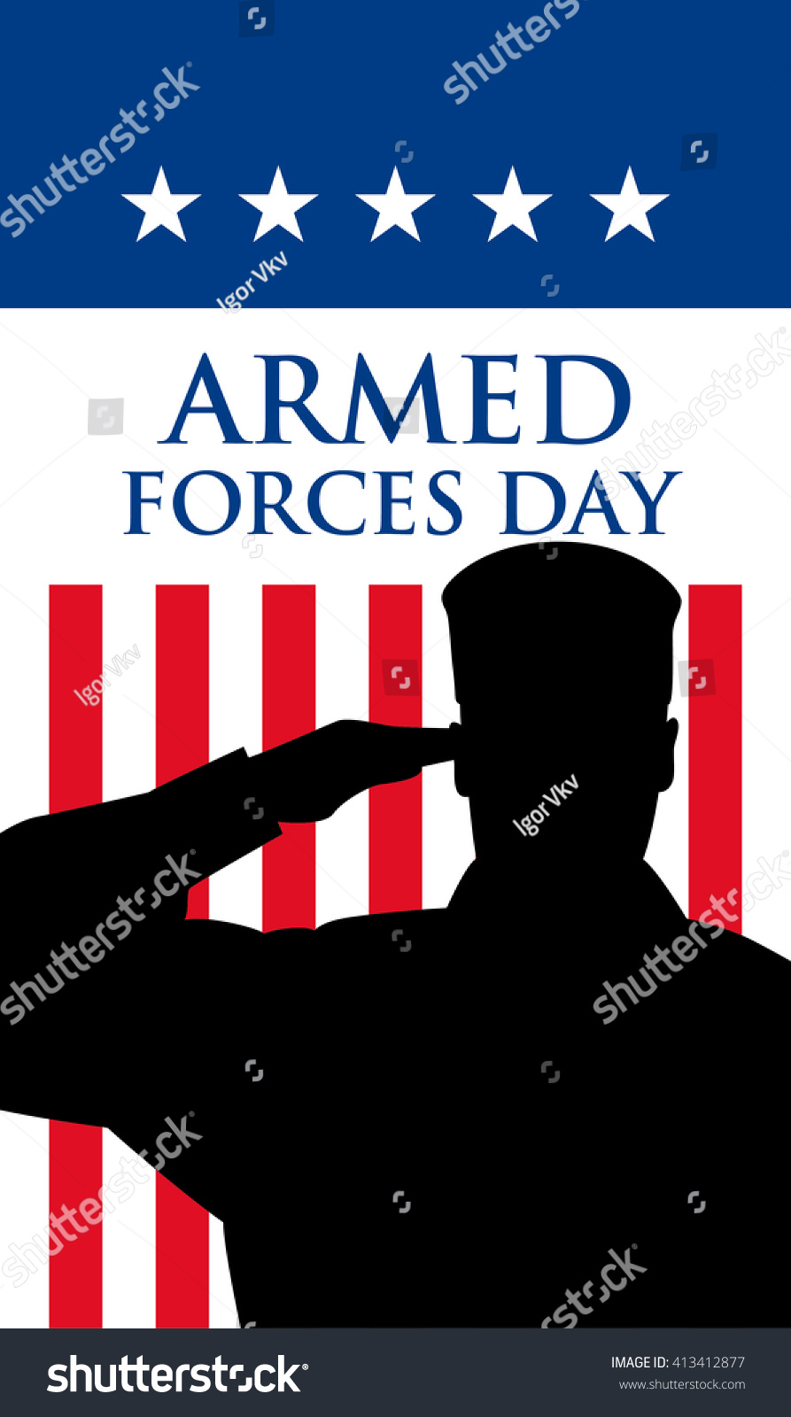 Armed Forces Day Template Poster Design Stock Vector (Royalty Free ...