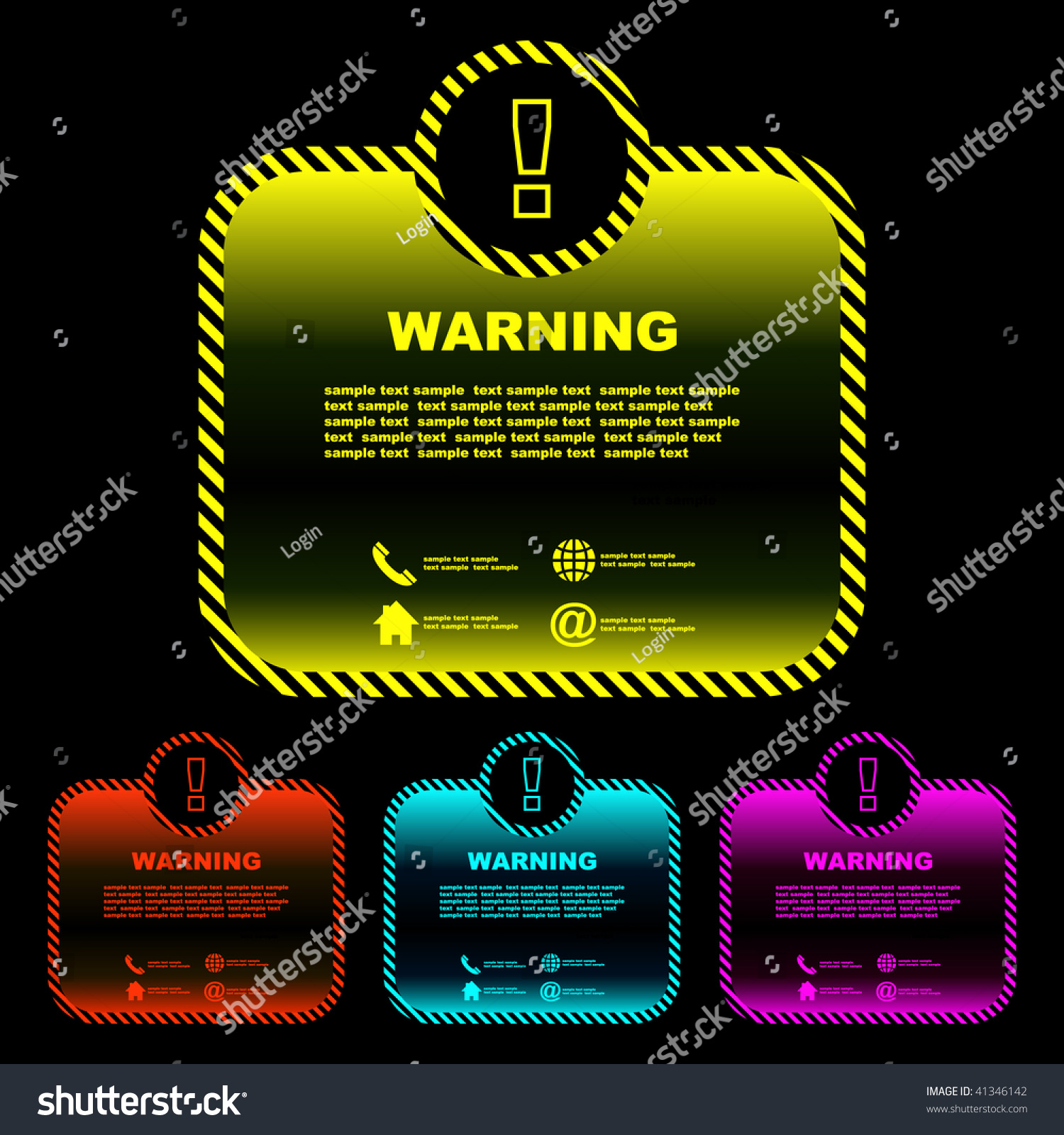 Warning Vector Label Vector Template Stock Vector (Royalty Free ...